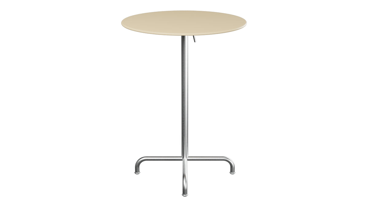 Rigi Metall-Stehtisch Outdoor ø80 / 110 klappbar  in Pastellbraun präsentiert im Onlineshop von KAQTU Design AG. Hochtisch Outdoor ist von Schaffner