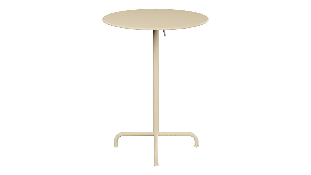 Rigi Metall-Stehtisch Outdoor ø80 / 110 klappbar  in Pastellbraun präsentiert im Onlineshop von KAQTU Design AG. Hochtisch Outdoor ist von Schaffner