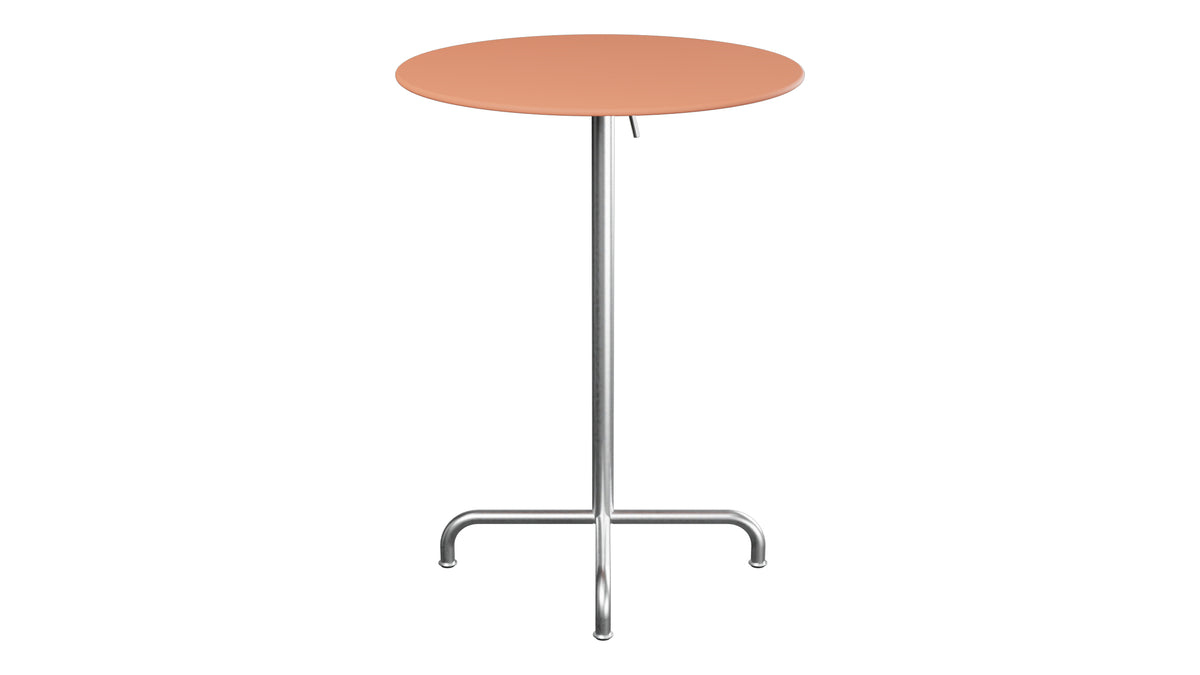 Rigi Metall-Stehtisch Outdoor ø80 / 110 klappbar  in Pastellterracotta präsentiert im Onlineshop von KAQTU Design AG. Hochtisch Outdoor ist von Schaffner