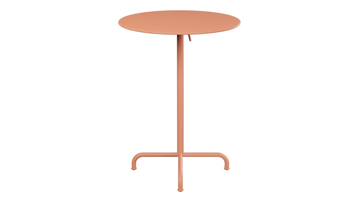 Rigi Metall-Stehtisch Outdoor ø80 / 110 klappbar  in Pastellterracotta präsentiert im Onlineshop von KAQTU Design AG. Hochtisch Outdoor ist von Schaffner