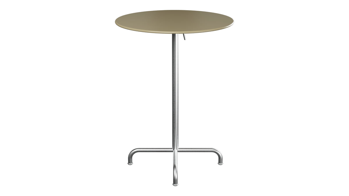 Rigi Metall-Stehtisch Outdoor ø80 / 110 klappbar  in Champagner präsentiert im Onlineshop von KAQTU Design AG. Hochtisch Outdoor ist von Schaffner