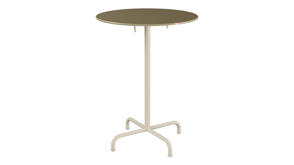 Rigi Metall-Stehtisch Outdoor ø80 / 110 klappbar  in Champagner präsentiert im Onlineshop von KAQTU Design AG. Hochtisch Outdoor ist von Schaffner