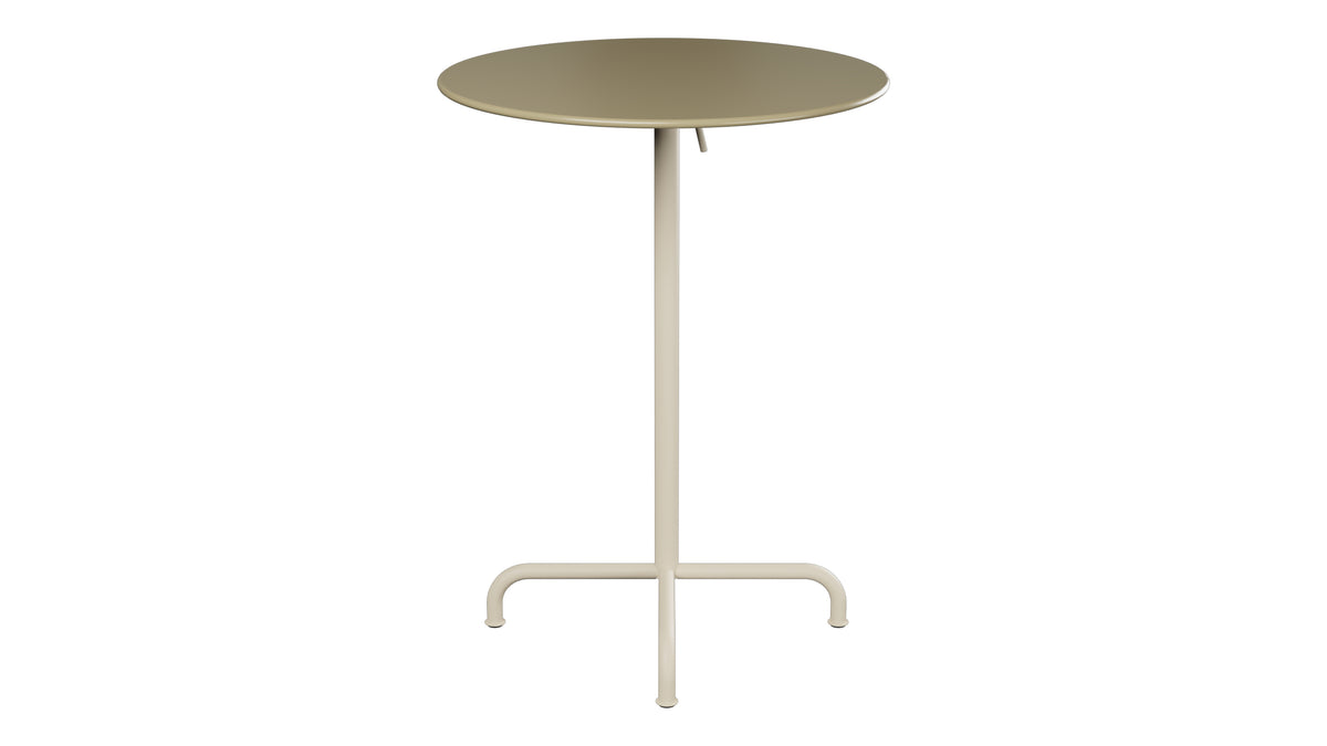 Rigi Metall-Stehtisch Outdoor ø80 / 110 klappbar  in Champagner präsentiert im Onlineshop von KAQTU Design AG. Hochtisch Outdoor ist von Schaffner