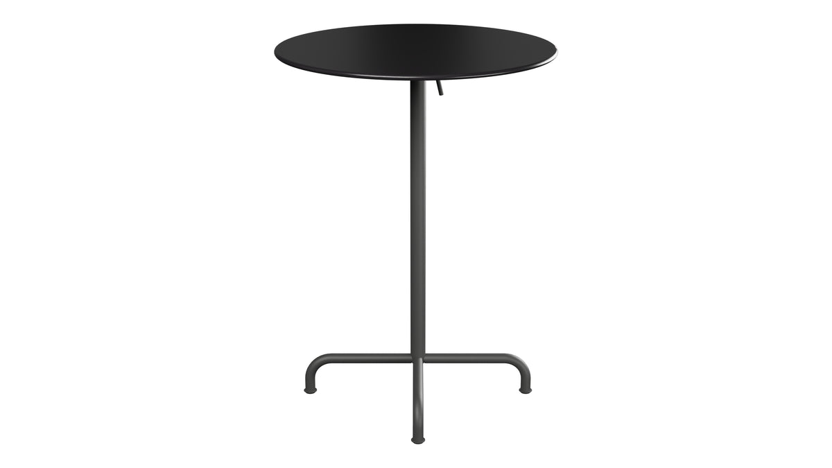 Rigi Metall-Stehtisch Outdoor ø80 / 110 klappbar  in Schwarz präsentiert im Onlineshop von KAQTU Design AG. Hochtisch Outdoor ist von Schaffner