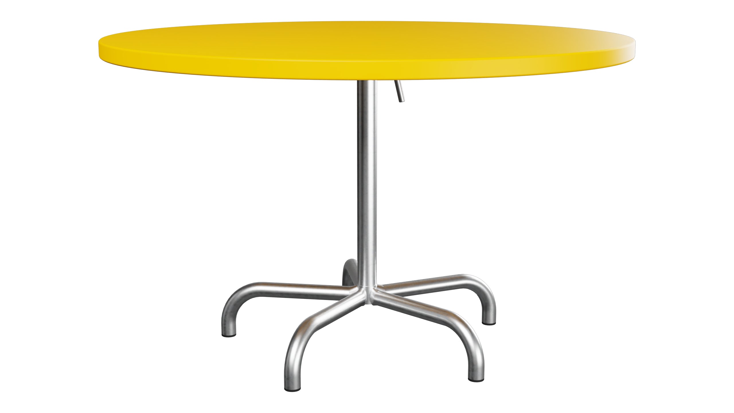 Säntis Metall-Gartentisch ø117 klappbar in Gelb präsentiert im Onlineshop von KAQTU Design AG. Gartentisch ist von Schaffner