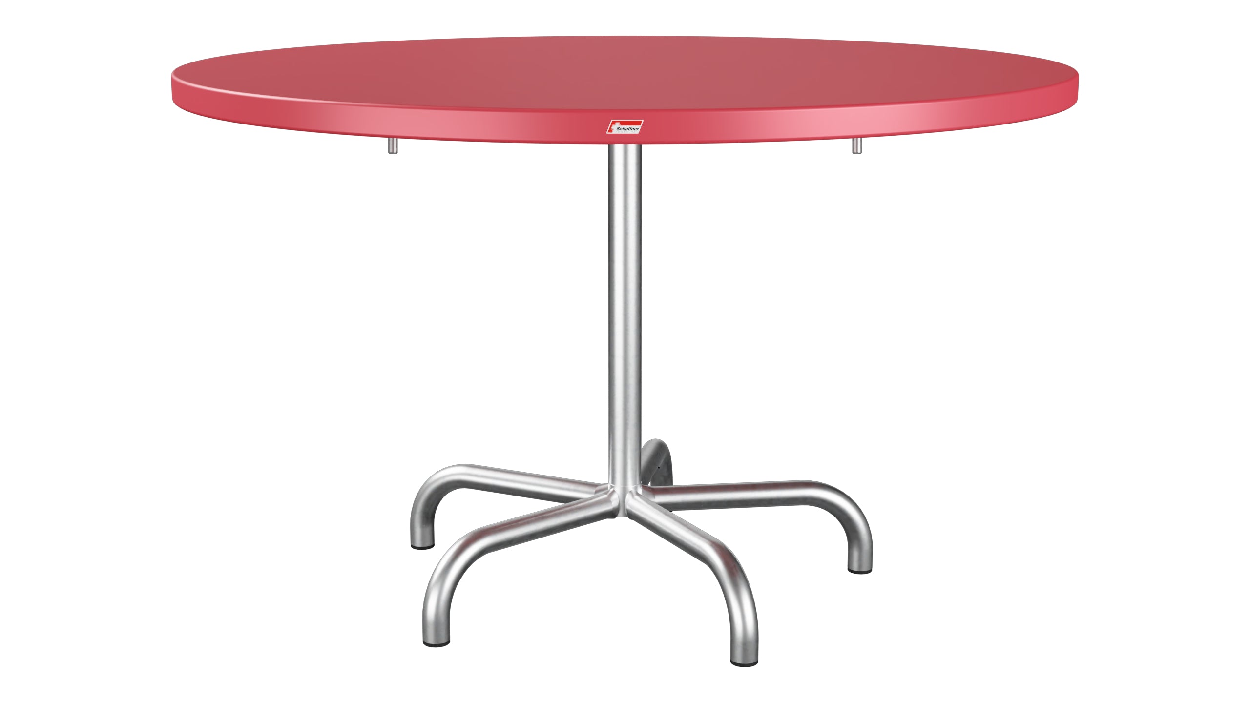 Säntis Metall-Gartentisch ø117 klappbar in Ahornrot präsentiert im Onlineshop von KAQTU Design AG. Gartentisch ist von Schaffner