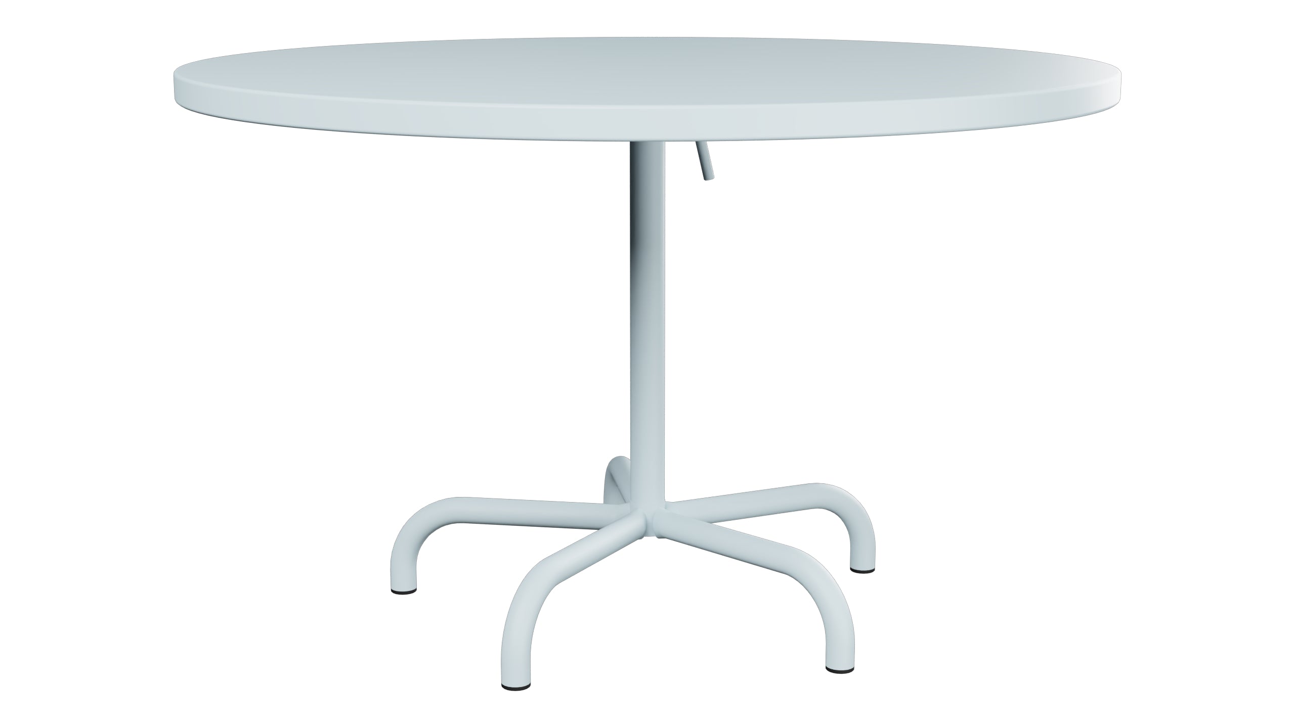 Säntis Metall-Gartentisch ø117 klappbar in Pastellblau präsentiert im Onlineshop von KAQTU Design AG. Gartentisch ist von Schaffner