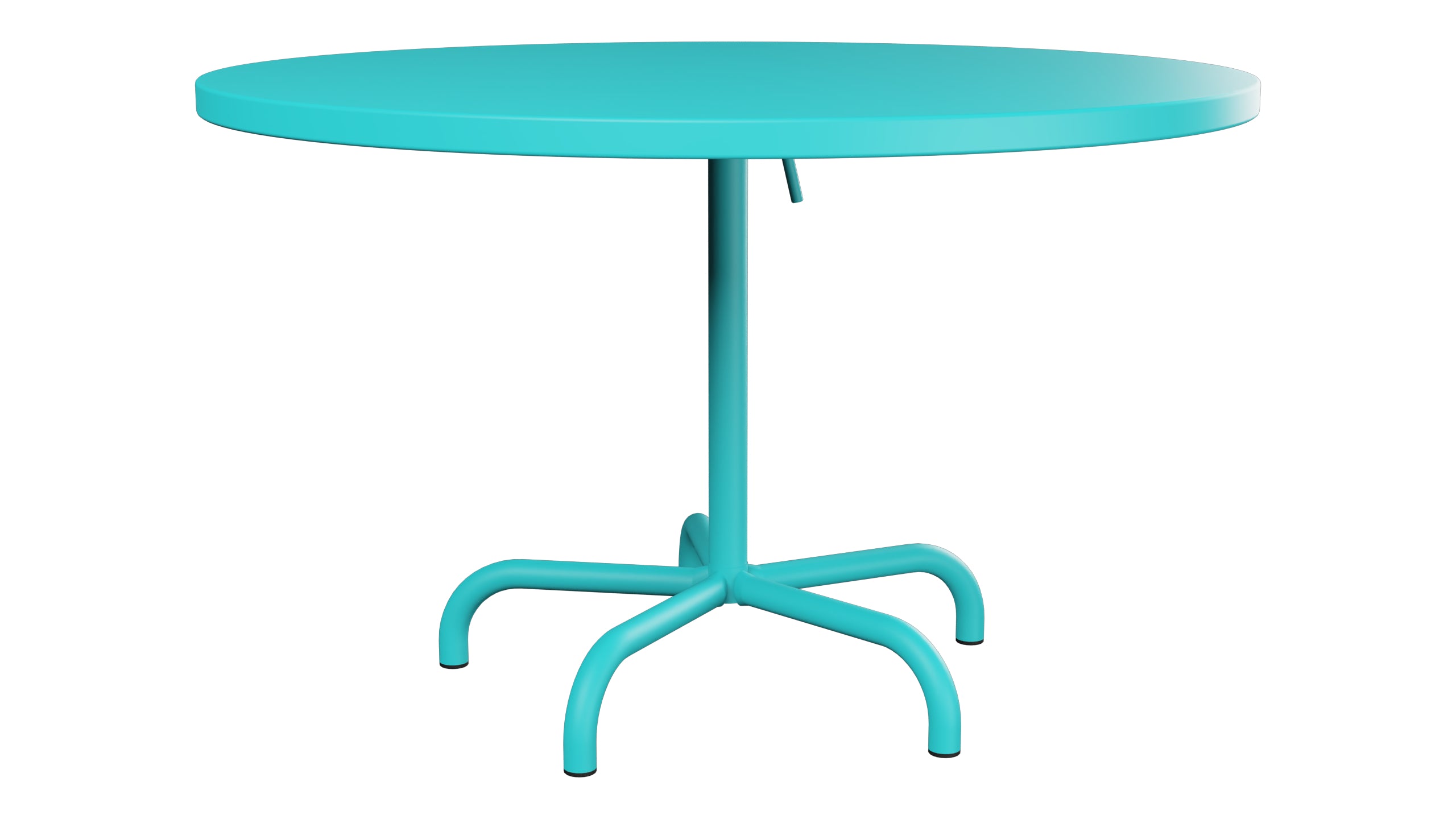 Säntis Metall-Gartentisch ø117 klappbar in Türkis präsentiert im Onlineshop von KAQTU Design AG. Gartentisch ist von Schaffner