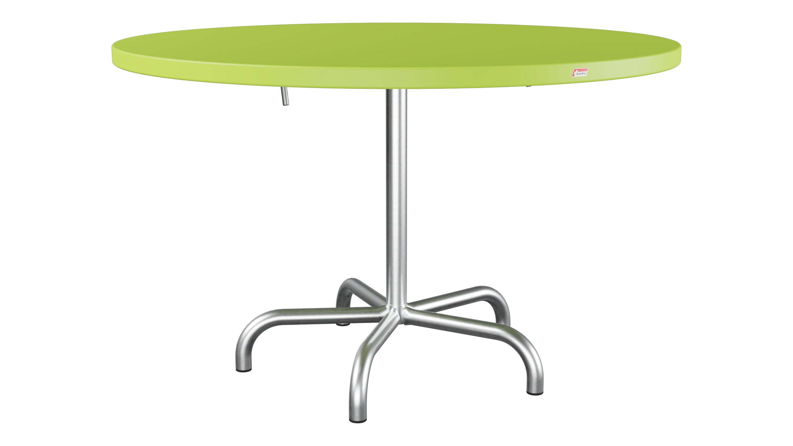 Säntis Metall-Gartentisch ø117 klappbar in Hellgrün präsentiert im Onlineshop von KAQTU Design AG. Gartentisch ist von Schaffner