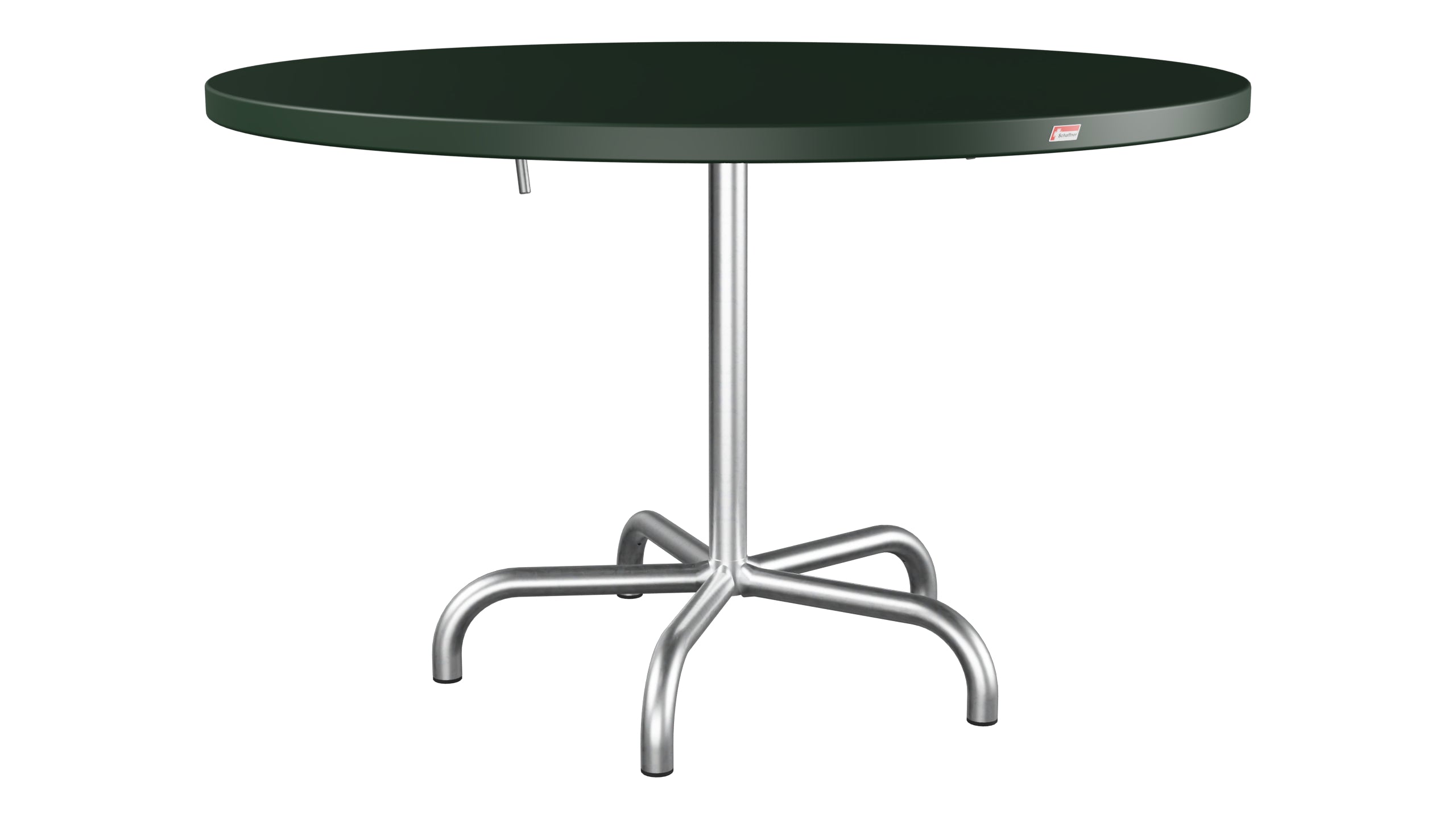 Säntis Metall-Gartentisch ø117 klappbar in Tannengrün präsentiert im Onlineshop von KAQTU Design AG. Gartentisch ist von Schaffner