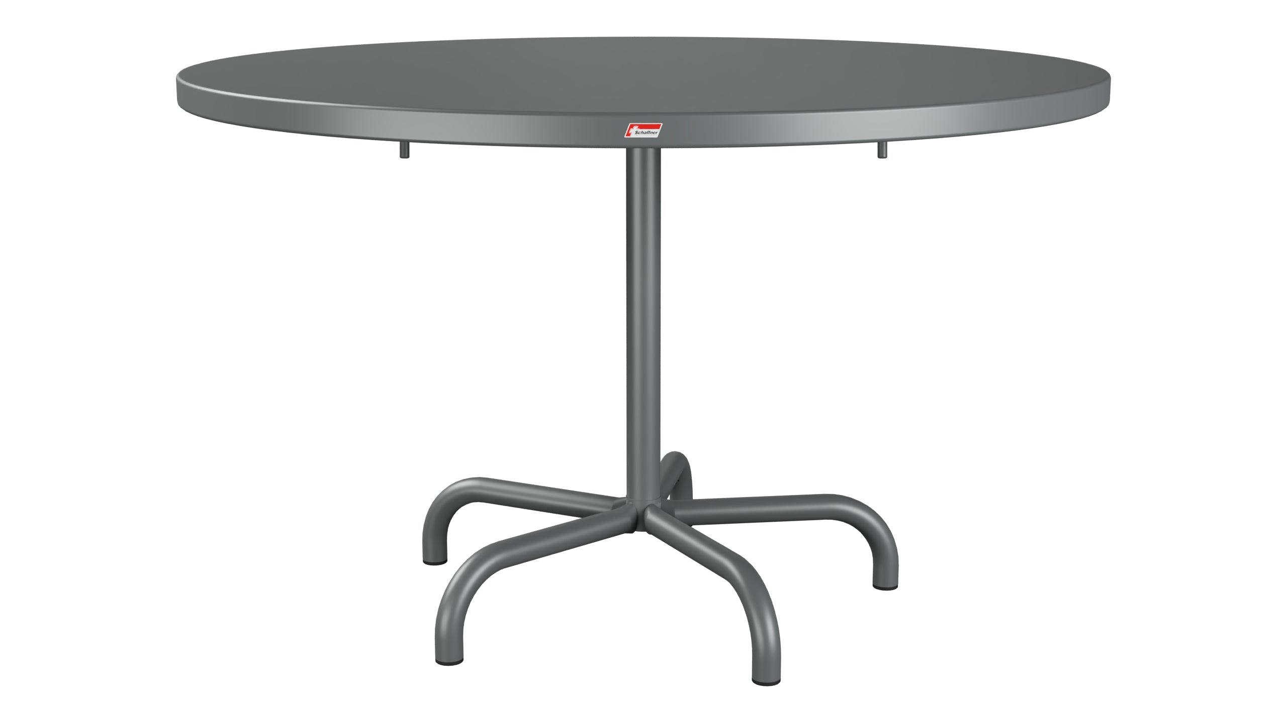 Säntis Metall-Gartentisch ø117 klappbar in Graphit präsentiert im Onlineshop von KAQTU Design AG. Gartentisch ist von Schaffner