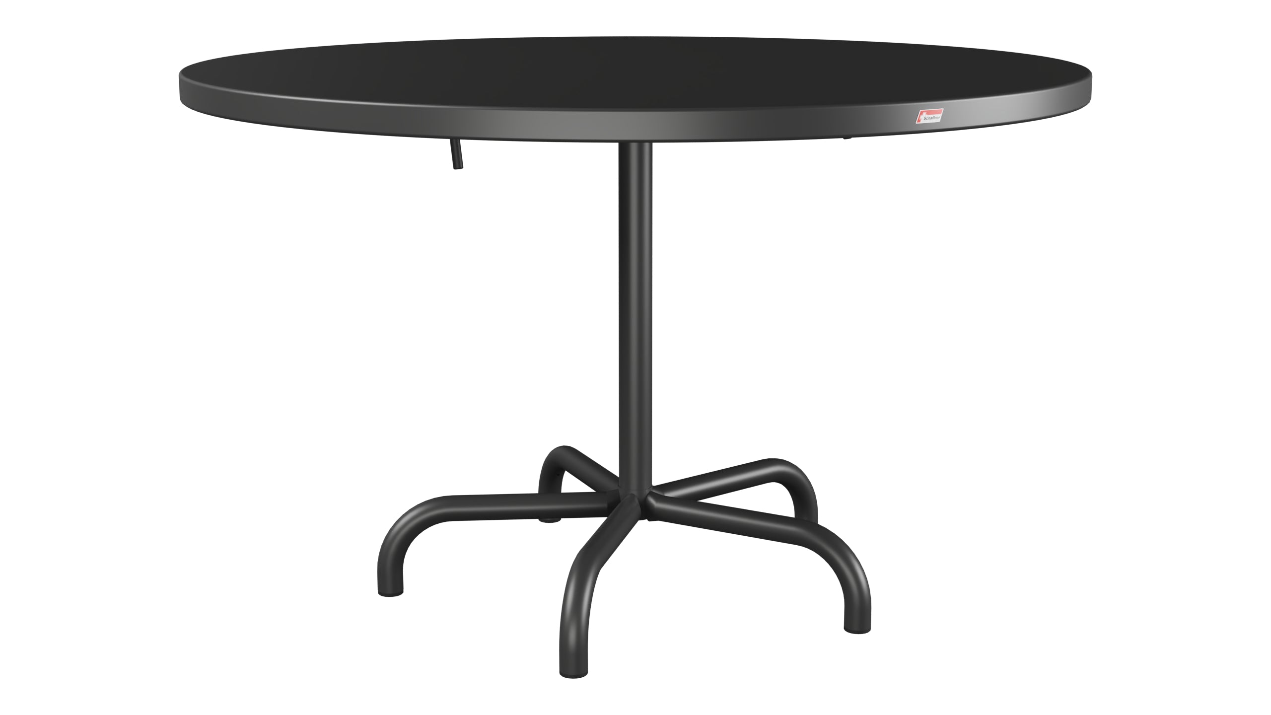 Säntis Metall-Gartentisch ø117 klappbar in Anthrazit präsentiert im Onlineshop von KAQTU Design AG. Gartentisch ist von Schaffner