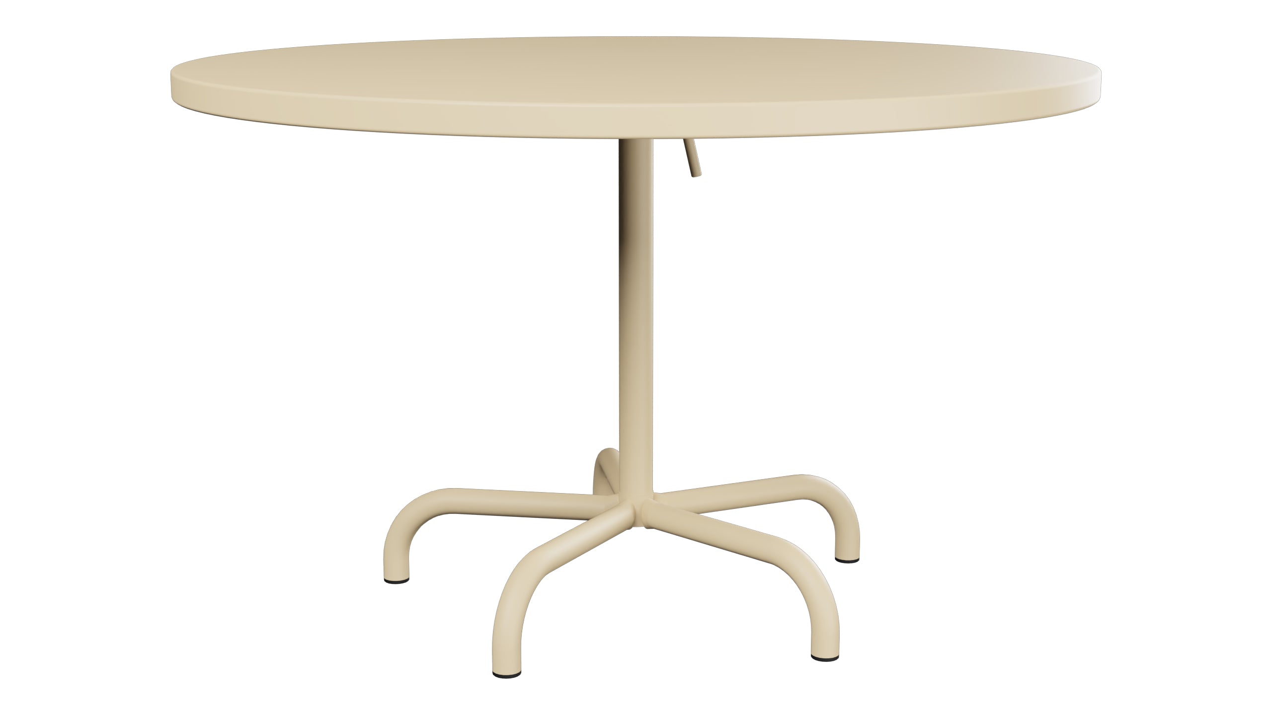 Säntis Metall-Gartentisch ø117 klappbar in Pastellbraun präsentiert im Onlineshop von KAQTU Design AG. Gartentisch ist von Schaffner