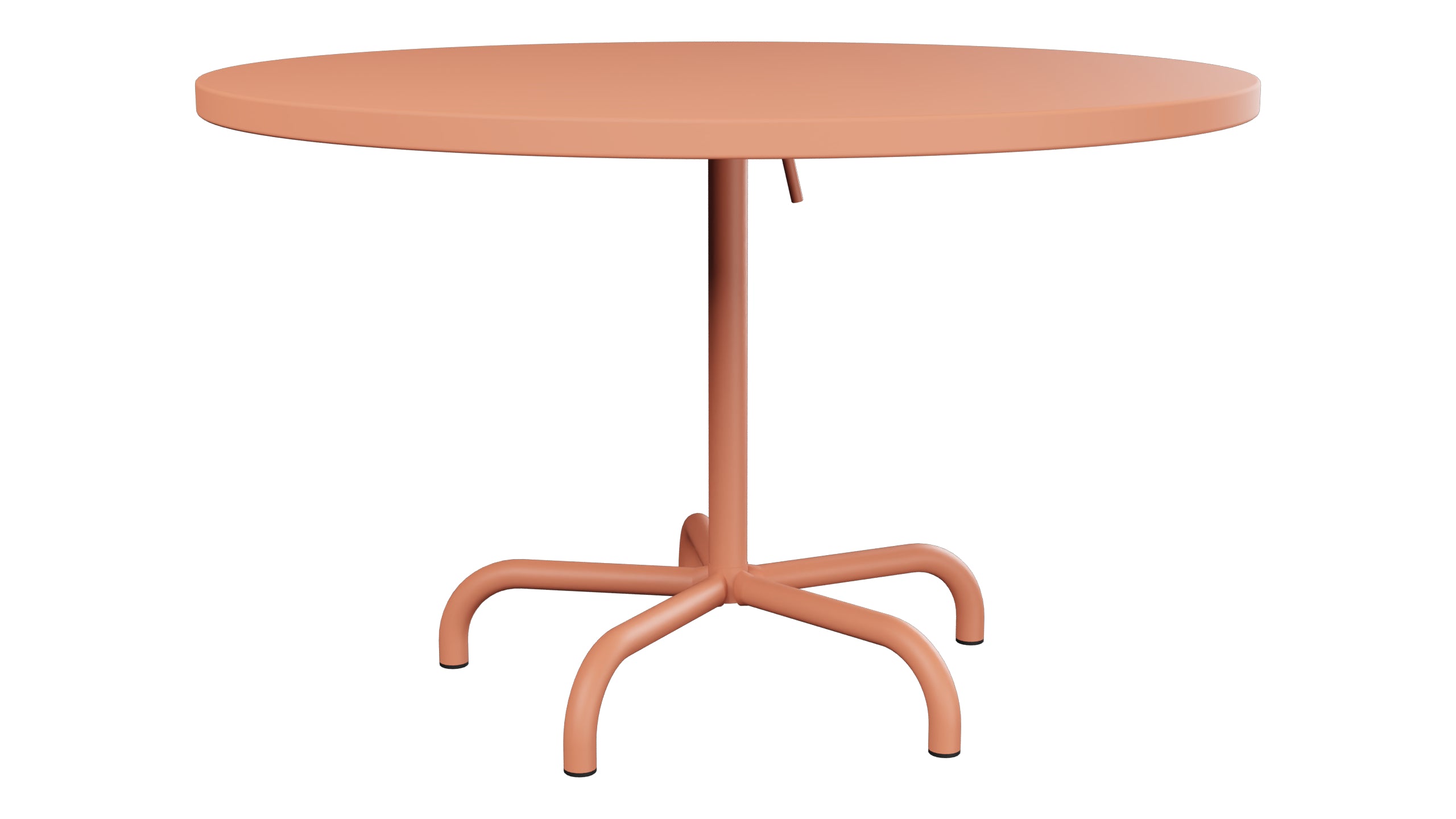 Säntis Metall-Gartentisch ø117 klappbar in Pastellterracotta präsentiert im Onlineshop von KAQTU Design AG. Gartentisch ist von Schaffner