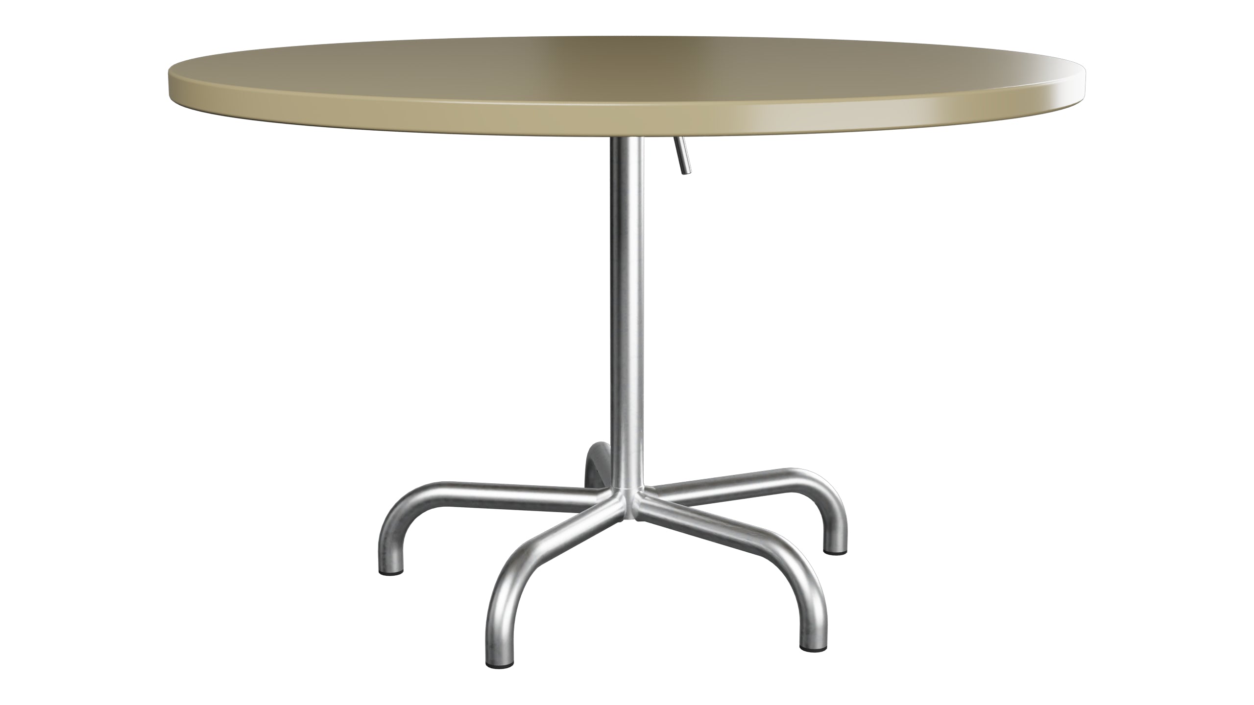 Säntis Metall-Gartentisch ø117 klappbar in Champagner präsentiert im Onlineshop von KAQTU Design AG. Gartentisch ist von Schaffner