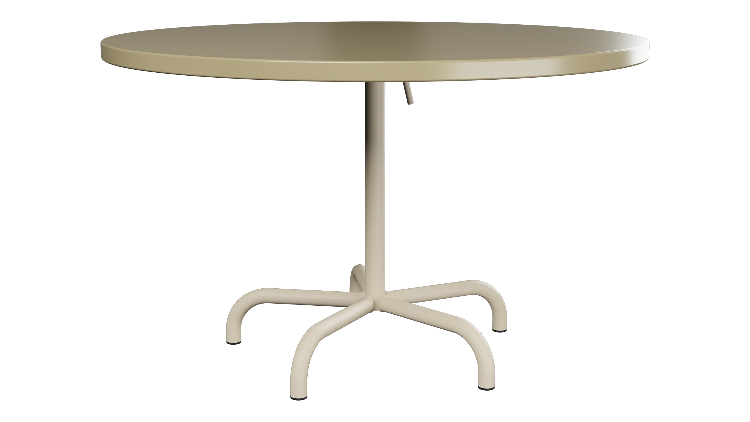 Säntis Metall-Gartentisch ø117 klappbar in Champagner präsentiert im Onlineshop von KAQTU Design AG. Gartentisch ist von Schaffner
