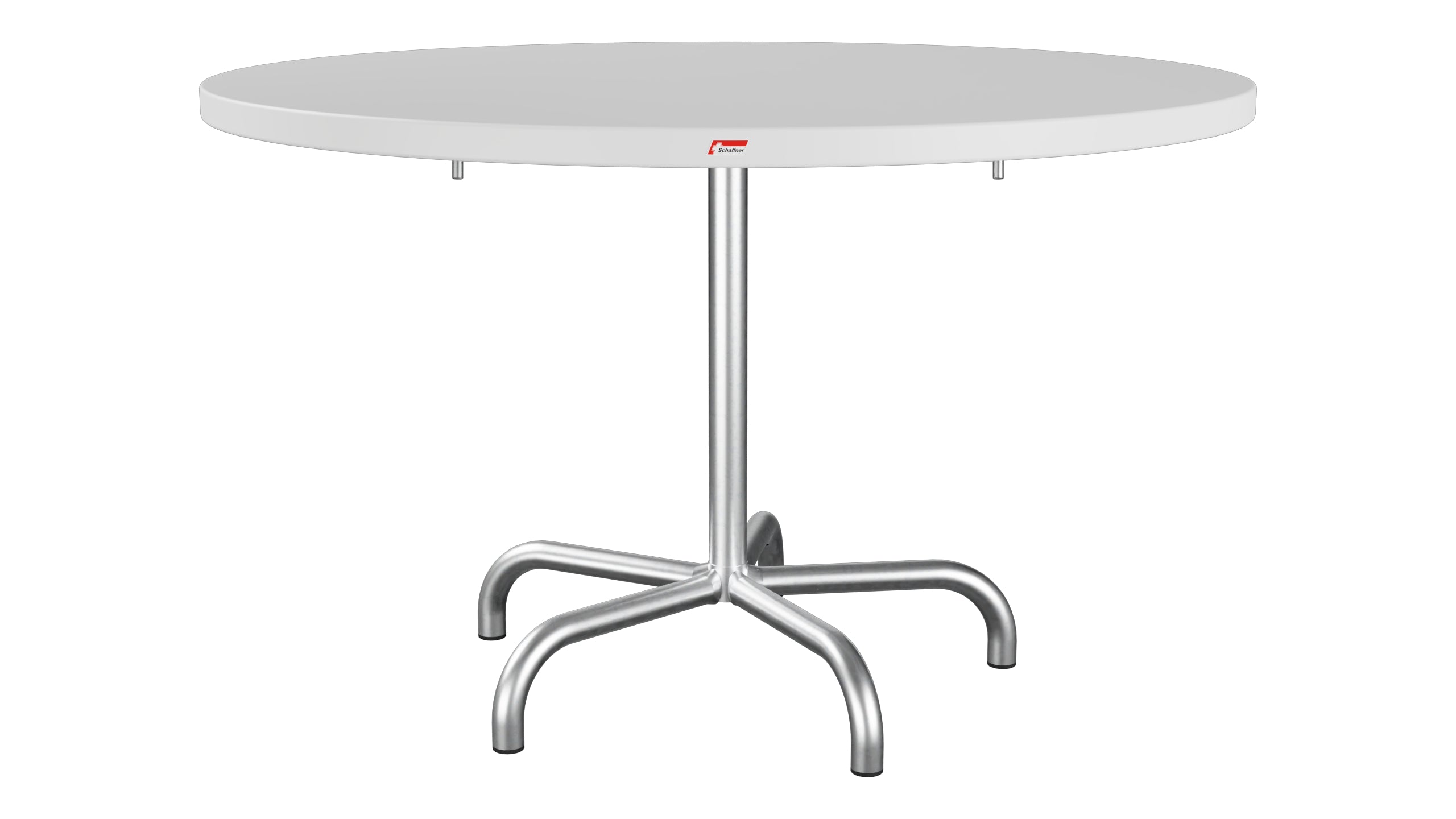 Säntis Metall-Gartentisch ø117 klappbar in Weiss präsentiert im Onlineshop von KAQTU Design AG. Gartentisch ist von Schaffner