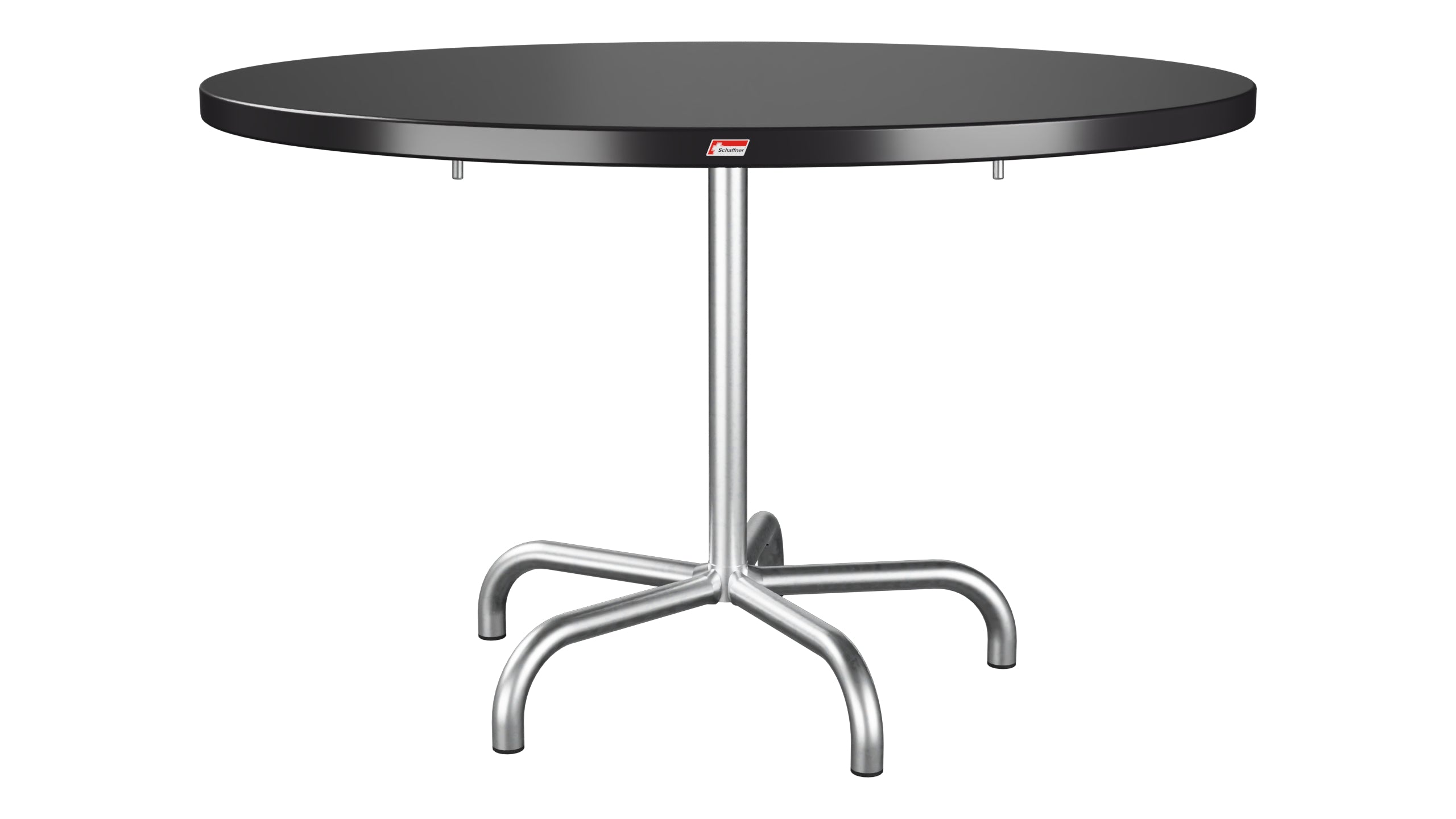 Säntis Metall-Gartentisch ø117 klappbar in Schwarz präsentiert im Onlineshop von KAQTU Design AG. Gartentisch ist von Schaffner