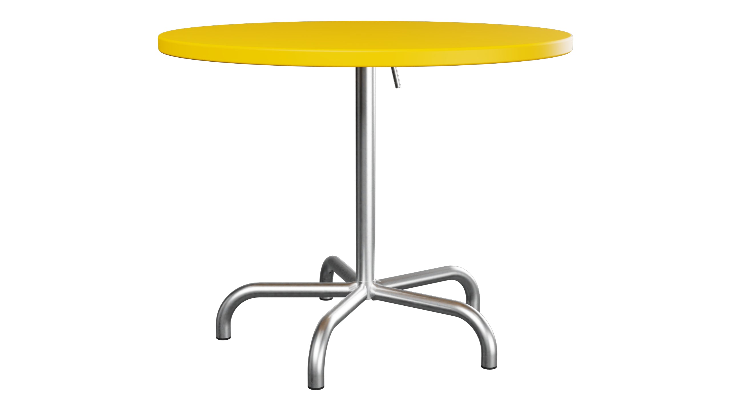 Säntis Metall-Gartentisch ø92 klappbar in Gelb präsentiert im Onlineshop von KAQTU Design AG. Gartentisch ist von Schaffner