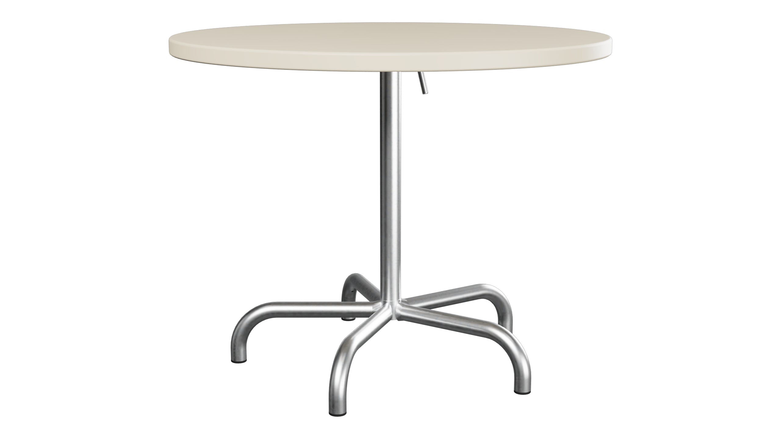 Säntis Metall-Gartentisch ø92 klappbar in Pastellsand präsentiert im Onlineshop von KAQTU Design AG. Gartentisch ist von Schaffner