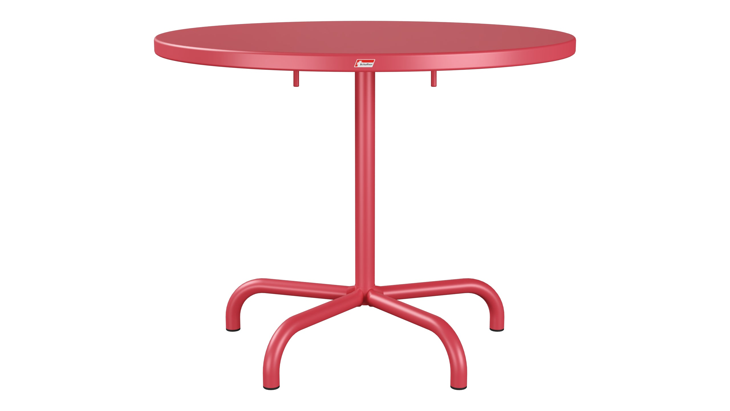 Säntis Metall-Gartentisch ø92 klappbar in Ahornrot präsentiert im Onlineshop von KAQTU Design AG. Gartentisch ist von Schaffner