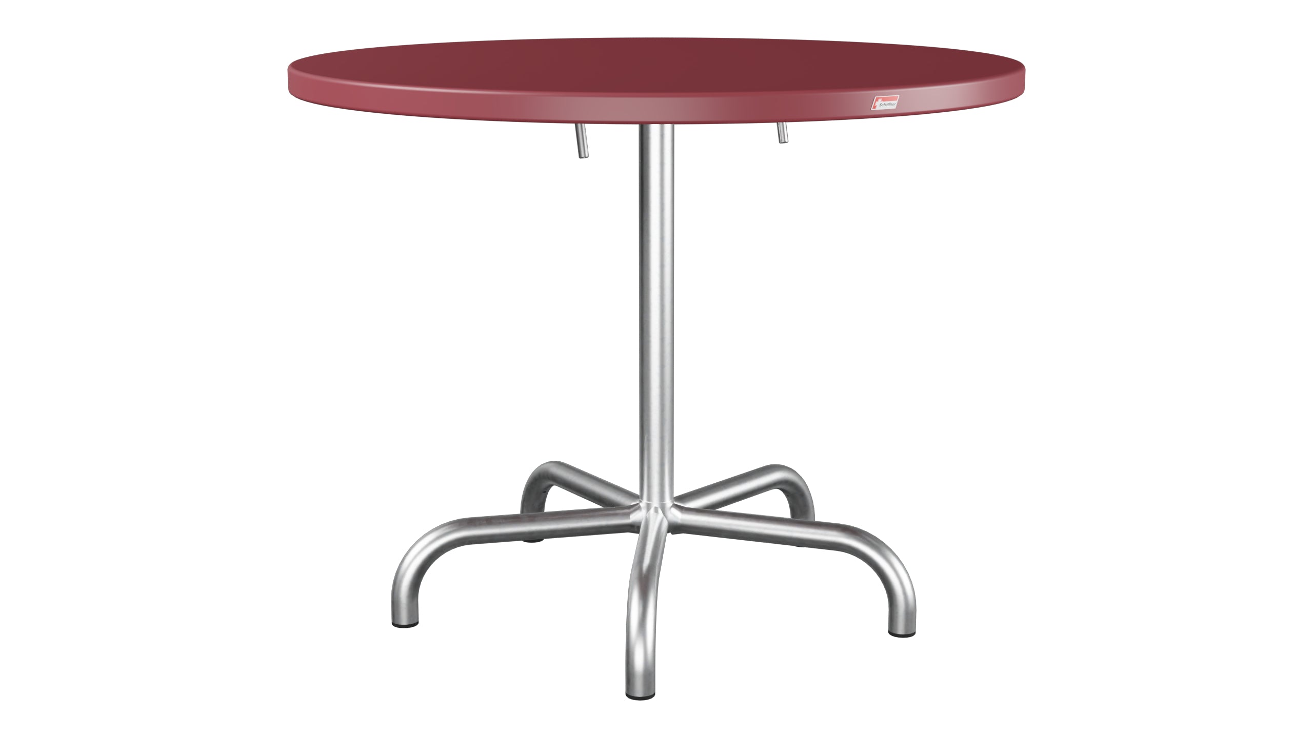 Säntis Metall-Gartentisch ø92 klappbar in Bordeaux präsentiert im Onlineshop von KAQTU Design AG. Gartentisch ist von Schaffner
