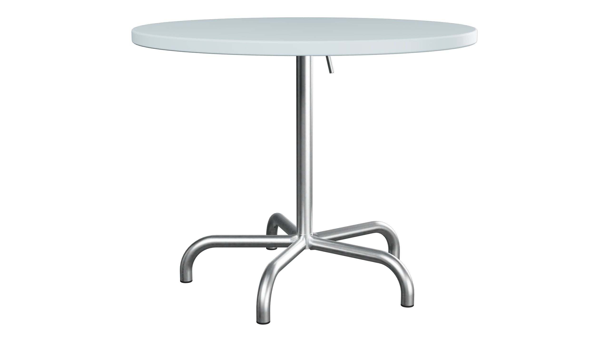 Säntis Metall-Gartentisch ø92 klappbar in Pastellblau präsentiert im Onlineshop von KAQTU Design AG. Gartentisch ist von Schaffner