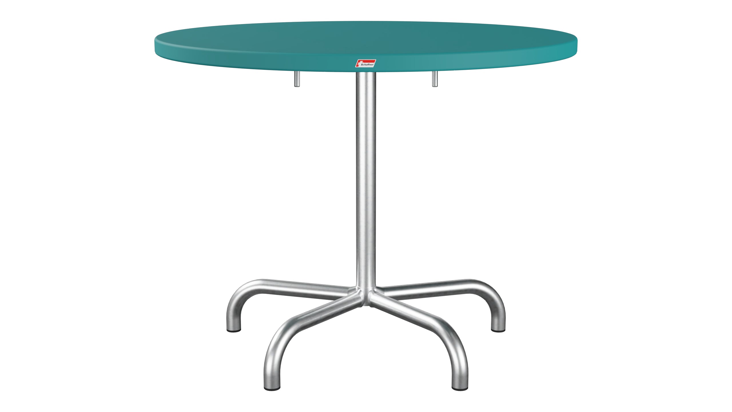 Säntis Metall-Gartentisch ø92 klappbar in Kaliblau präsentiert im Onlineshop von KAQTU Design AG. Gartentisch ist von Schaffner