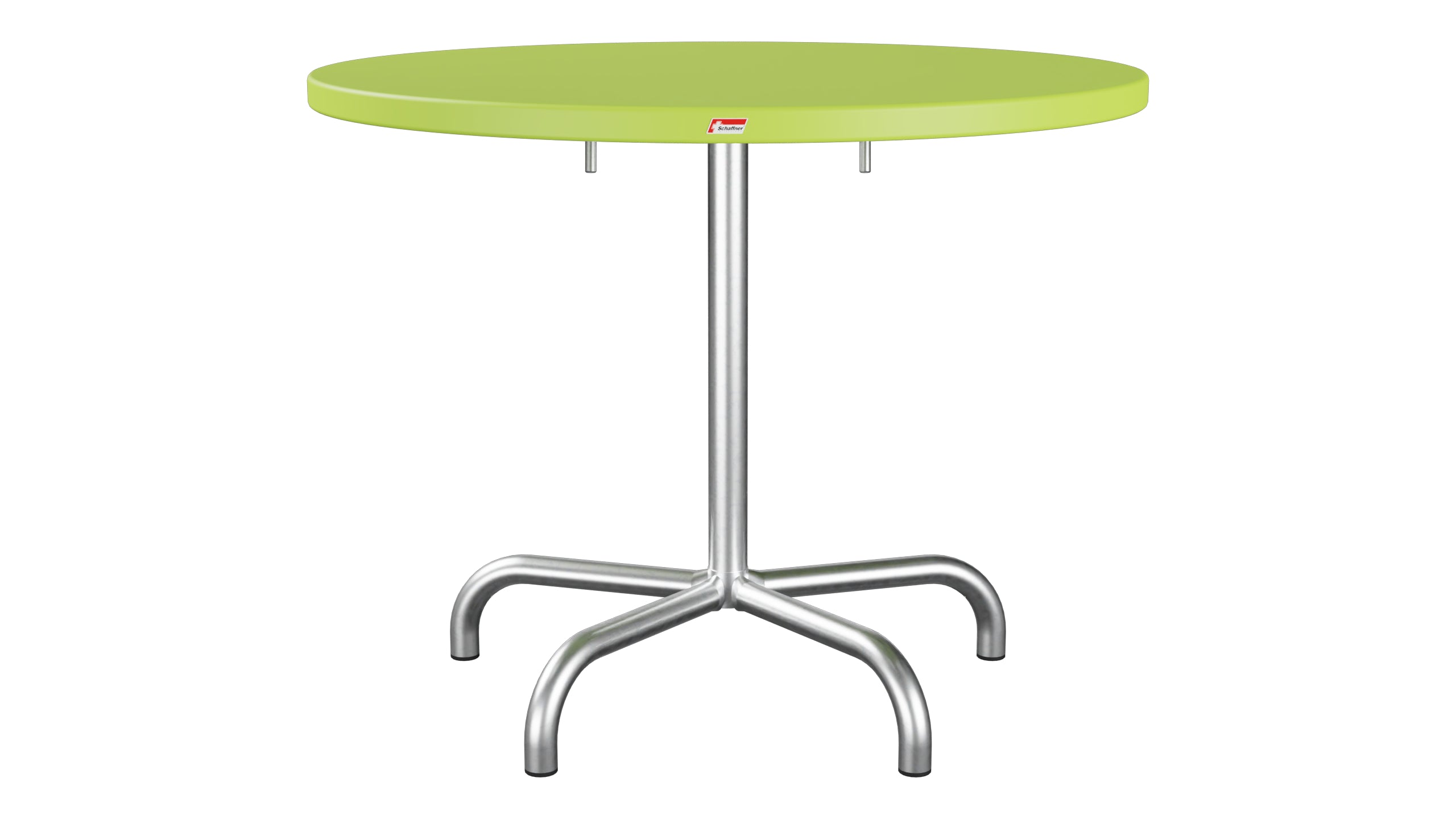 Säntis Metall-Gartentisch ø92 klappbar in Hellgrün präsentiert im Onlineshop von KAQTU Design AG. Gartentisch ist von Schaffner
