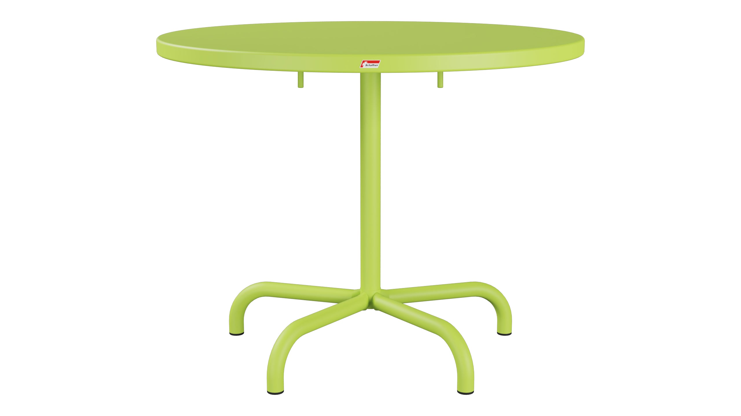 Säntis Metall-Gartentisch ø92 klappbar in Hellgrün präsentiert im Onlineshop von KAQTU Design AG. Gartentisch ist von Schaffner