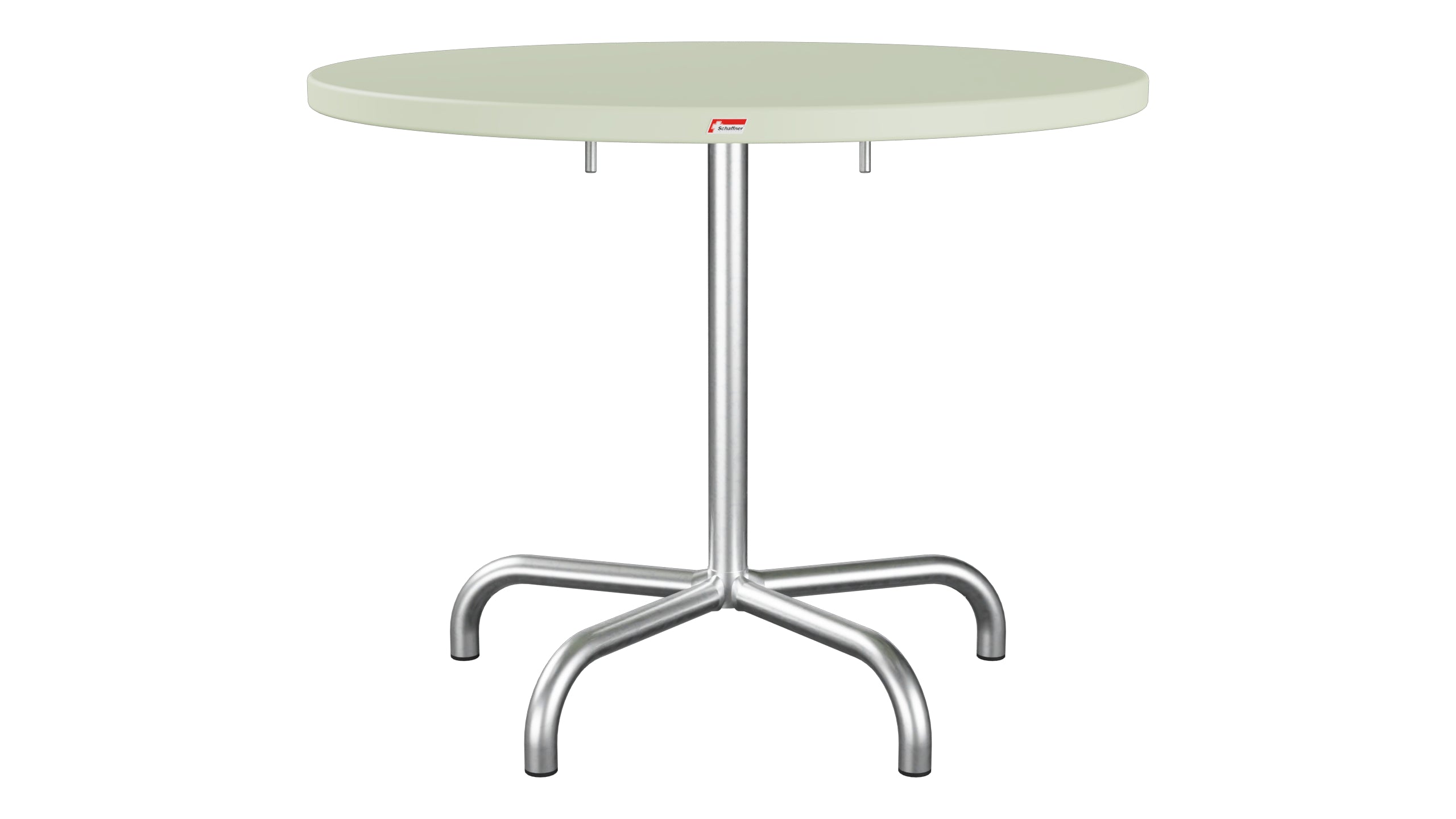Säntis Metall-Gartentisch ø92 klappbar in Pastellgrün präsentiert im Onlineshop von KAQTU Design AG. Gartentisch ist von Schaffner