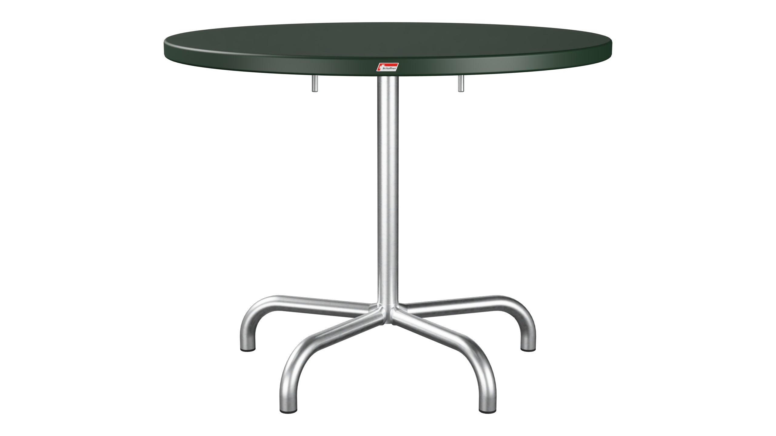 Säntis Metall-Gartentisch ø92 klappbar in Tannengrün präsentiert im Onlineshop von KAQTU Design AG. Gartentisch ist von Schaffner