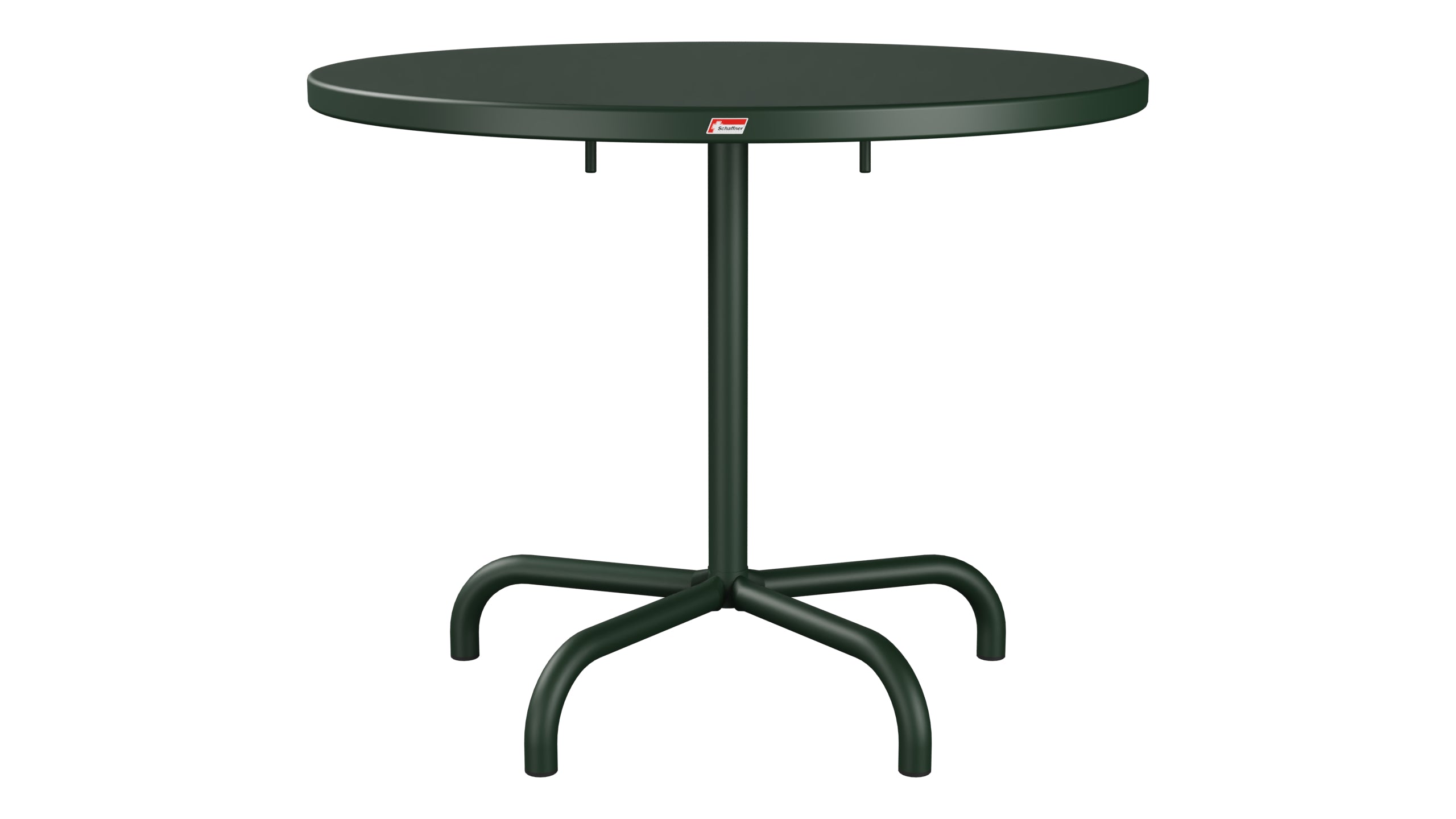 Säntis Metall-Gartentisch ø92 klappbar in Tannengrün präsentiert im Onlineshop von KAQTU Design AG. Gartentisch ist von Schaffner