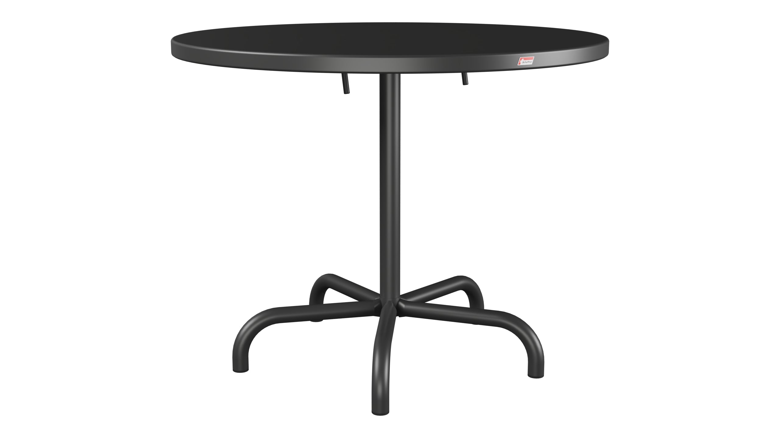 Säntis Metall-Gartentisch ø92 klappbar in Anthrazit präsentiert im Onlineshop von KAQTU Design AG. Gartentisch ist von Schaffner