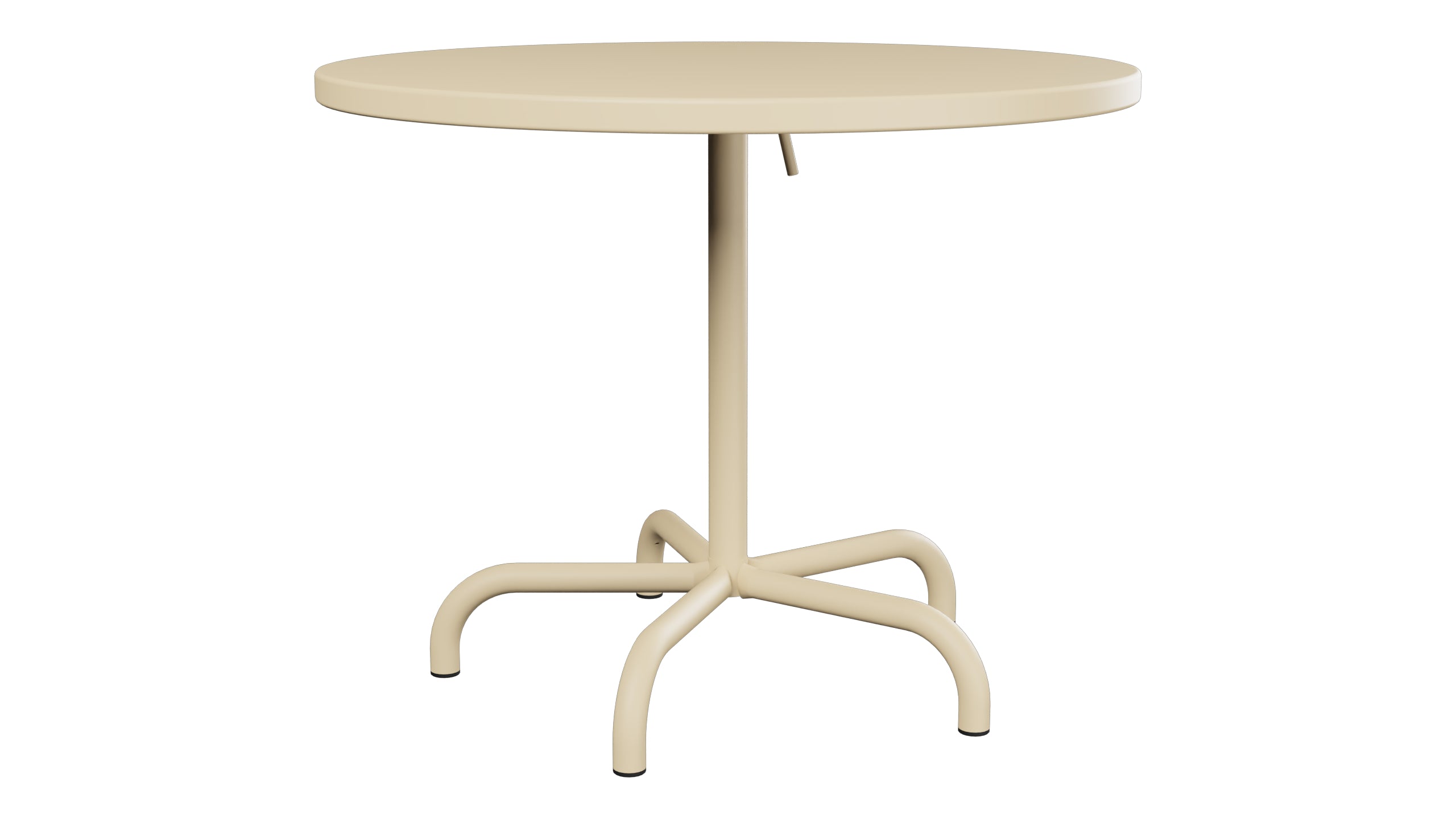 Säntis Metall-Gartentisch ø92 klappbar in Pastellbraun präsentiert im Onlineshop von KAQTU Design AG. Gartentisch ist von Schaffner