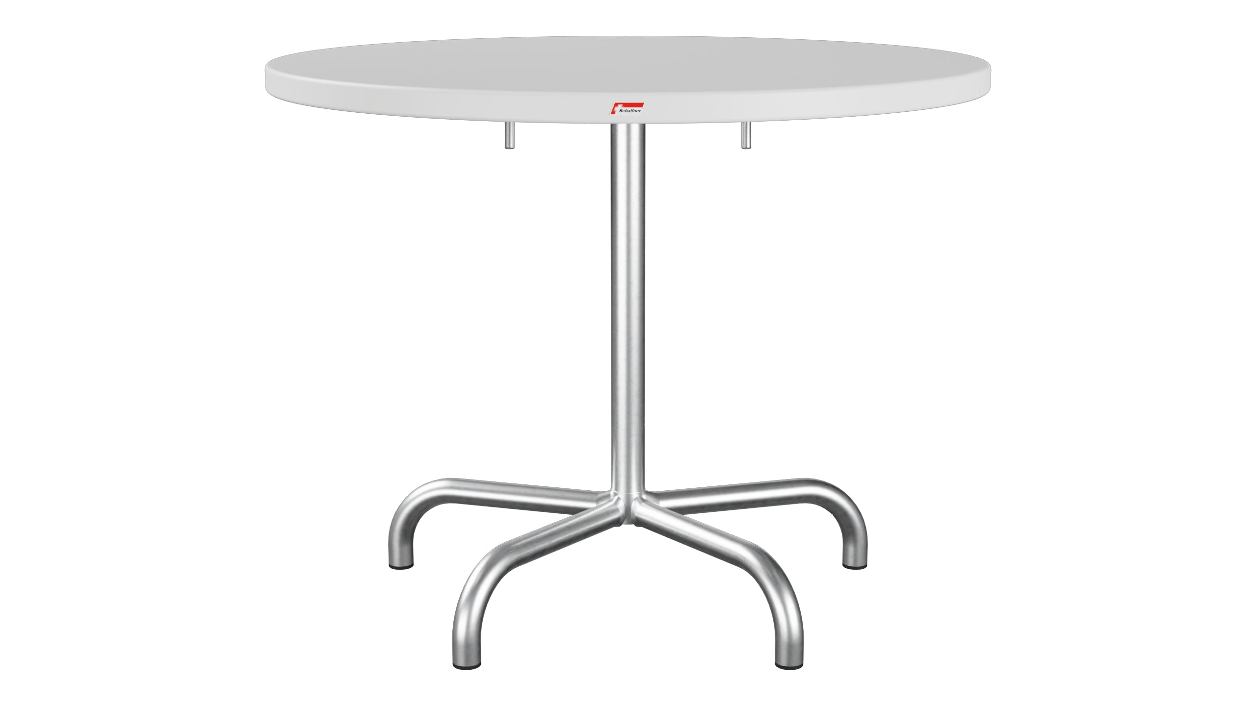 Säntis Metall-Gartentisch ø92 klappbar in Weiss präsentiert im Onlineshop von KAQTU Design AG. Gartentisch ist von Schaffner
