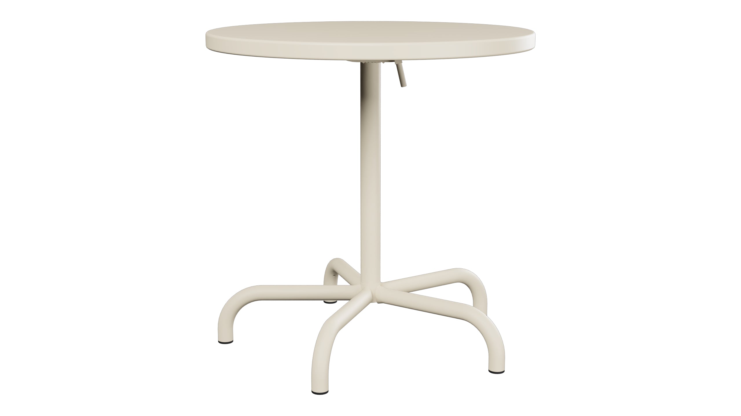 Säntis Metall-Gartentisch ø72 klappbar in Pastellsand präsentiert im Onlineshop von KAQTU Design AG. Gartentisch ist von Schaffner