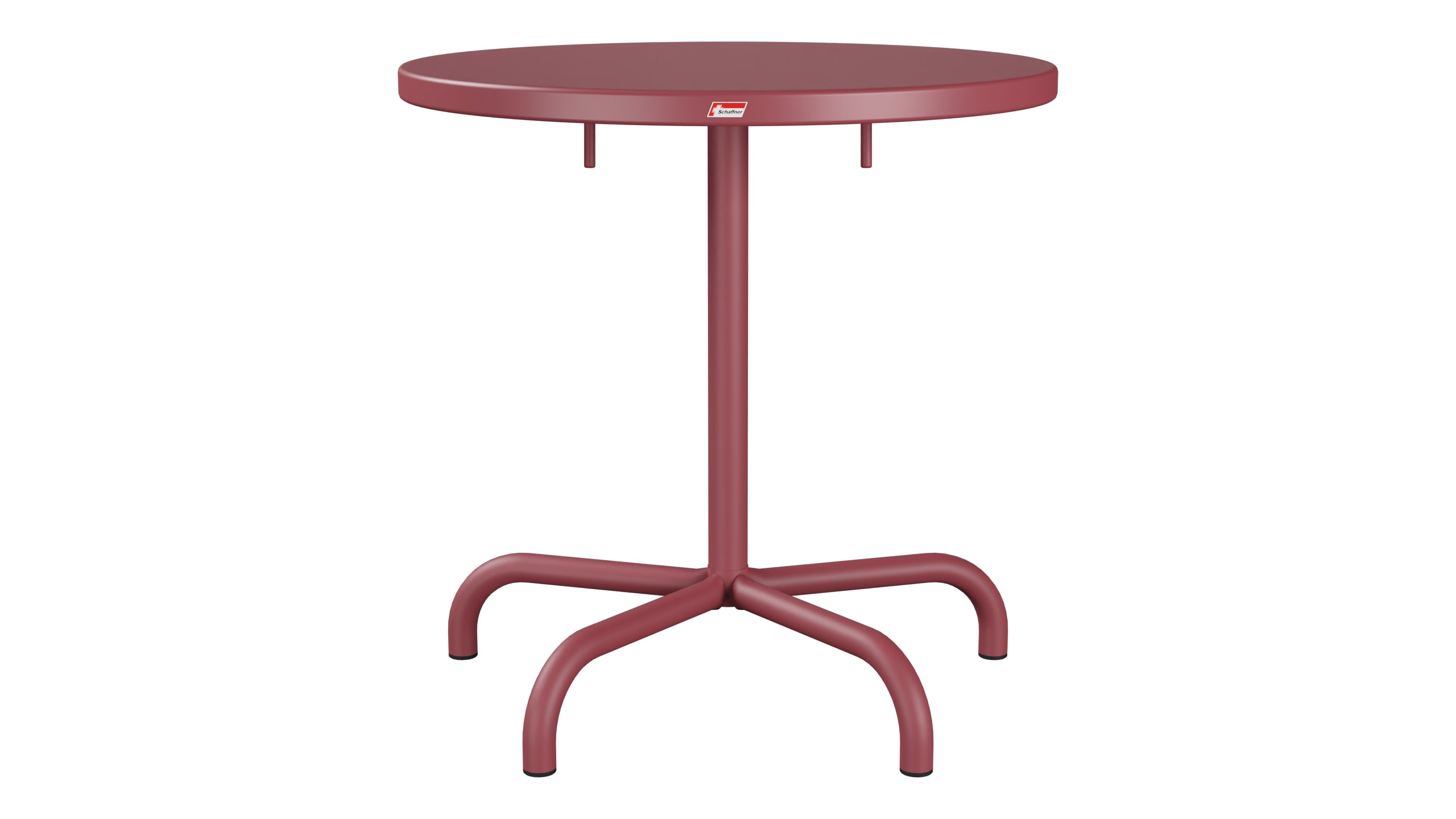 Säntis Metall-Gartentisch ø72 klappbar in Bordeaux präsentiert im Onlineshop von KAQTU Design AG. Gartentisch ist von Schaffner