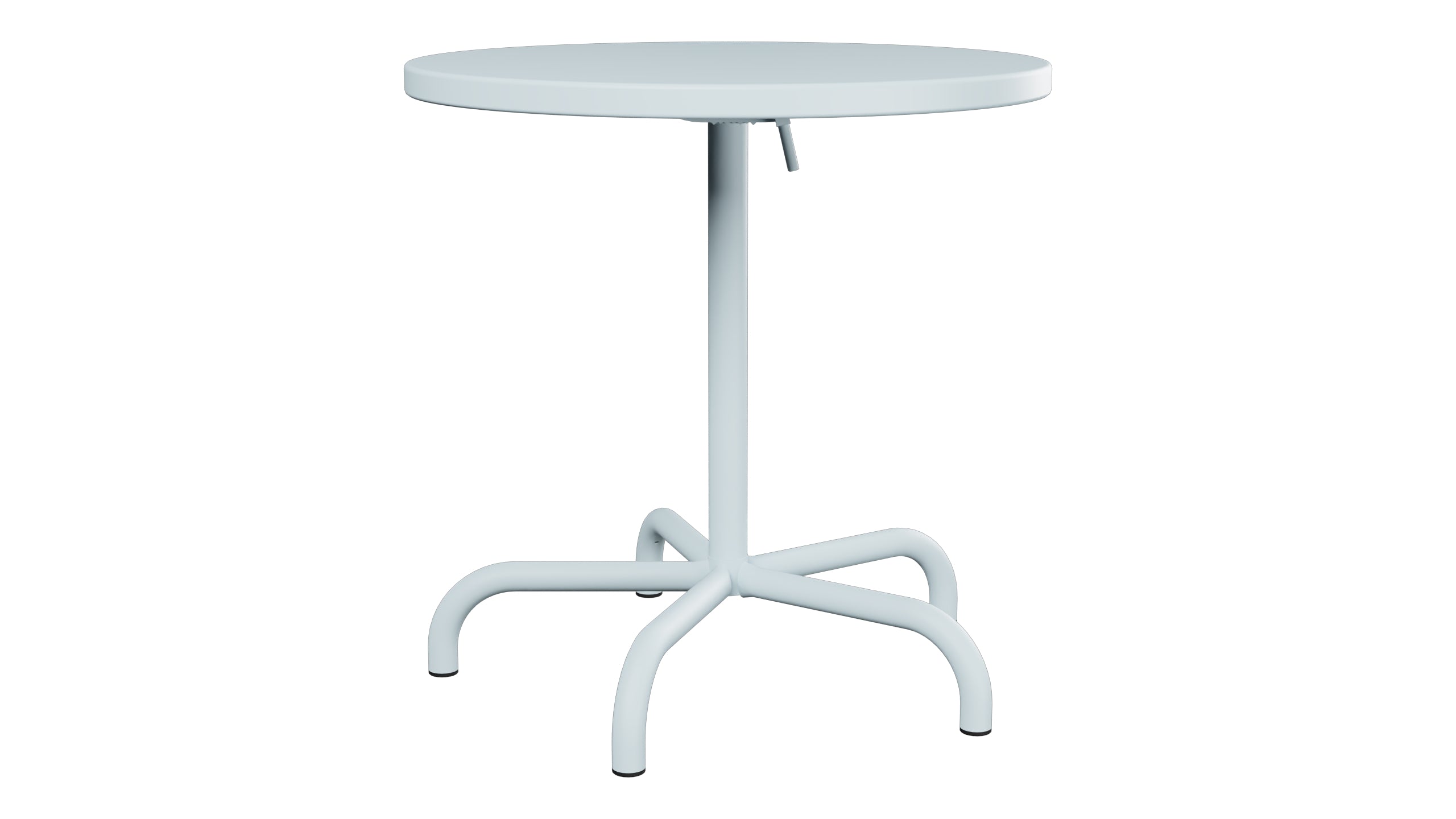 Säntis Metall-Gartentisch ø72 klappbar in Pastellblau präsentiert im Onlineshop von KAQTU Design AG. Gartentisch ist von Schaffner