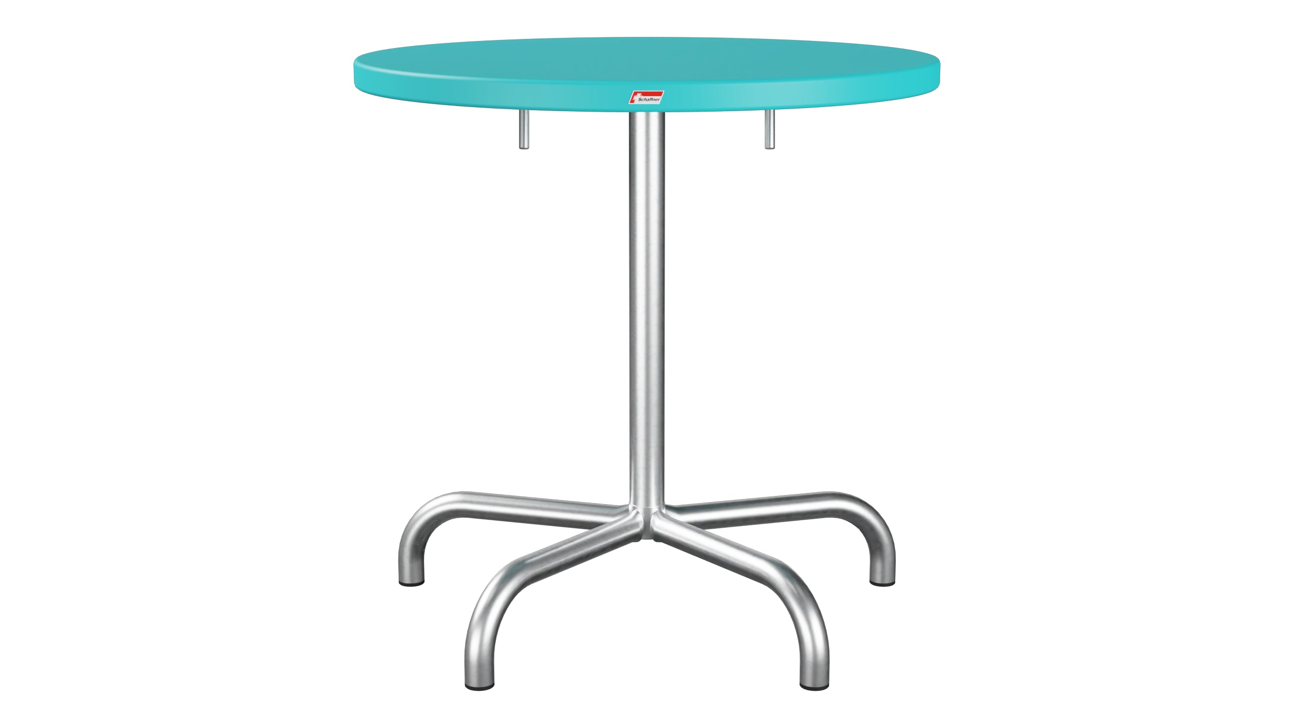 Säntis Metall-Gartentisch ø72 klappbar in Türkis präsentiert im Onlineshop von KAQTU Design AG. Gartentisch ist von Schaffner