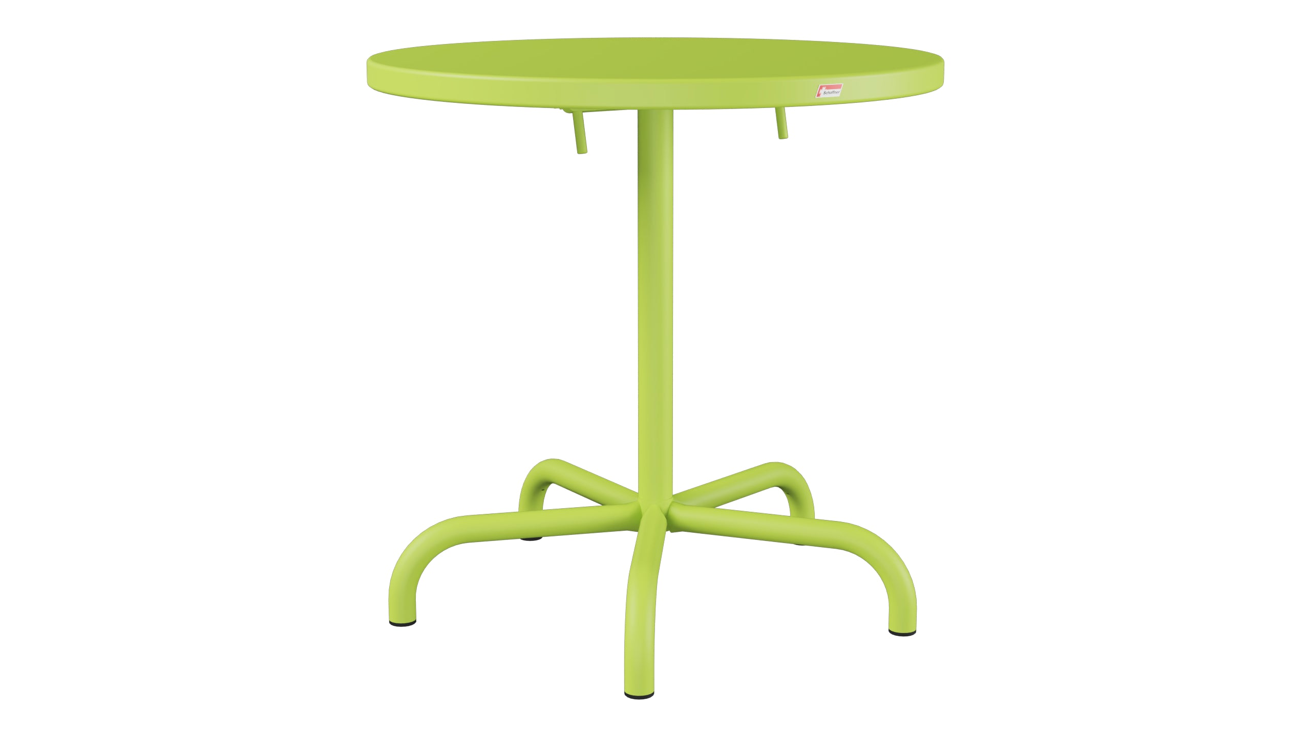 Säntis Metall-Gartentisch ø72 klappbar in Hellgrün präsentiert im Onlineshop von KAQTU Design AG. Gartentisch ist von Schaffner