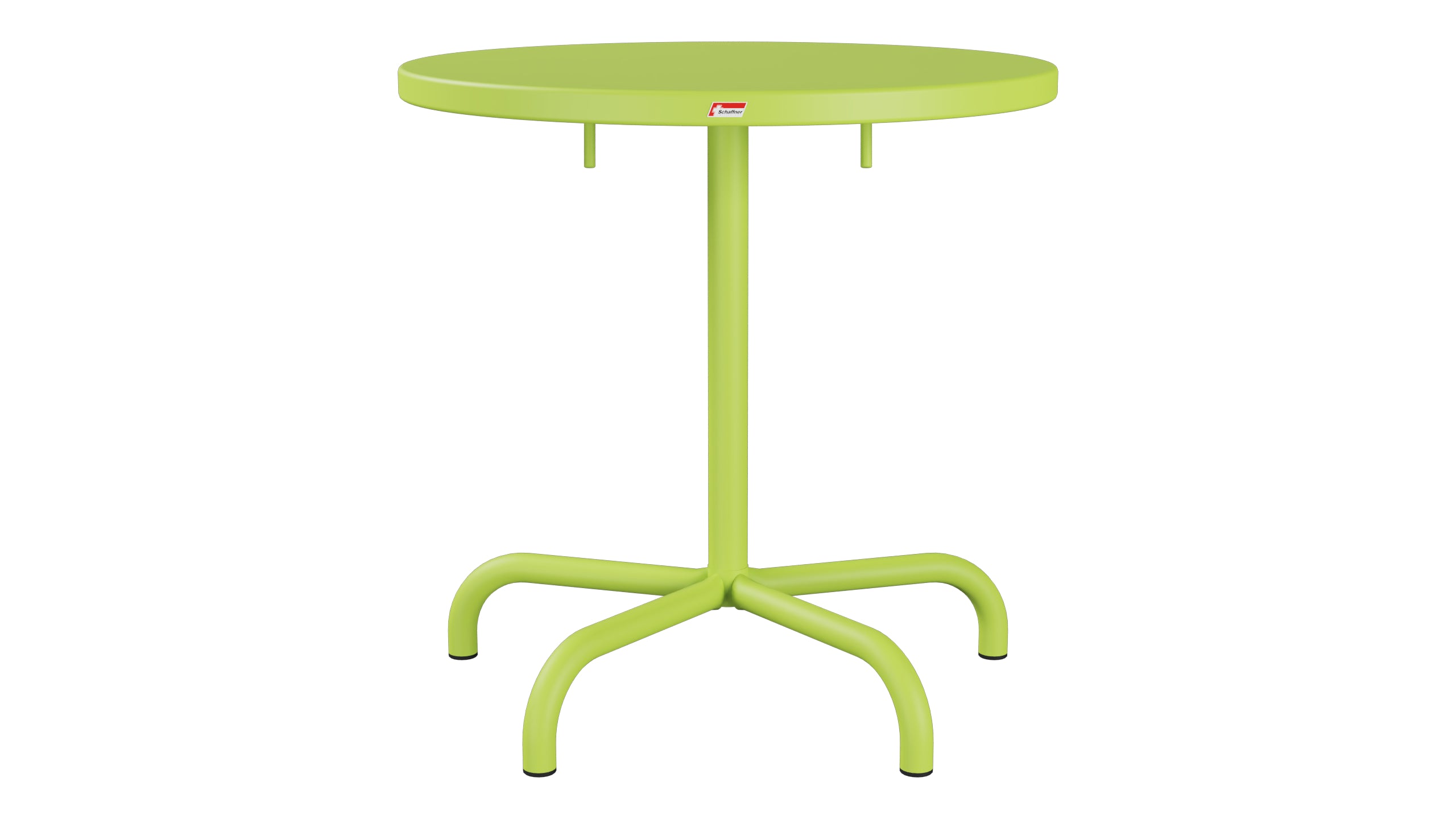 Säntis Metall-Gartentisch ø72 klappbar in Hellgrün präsentiert im Onlineshop von KAQTU Design AG. Gartentisch ist von Schaffner
