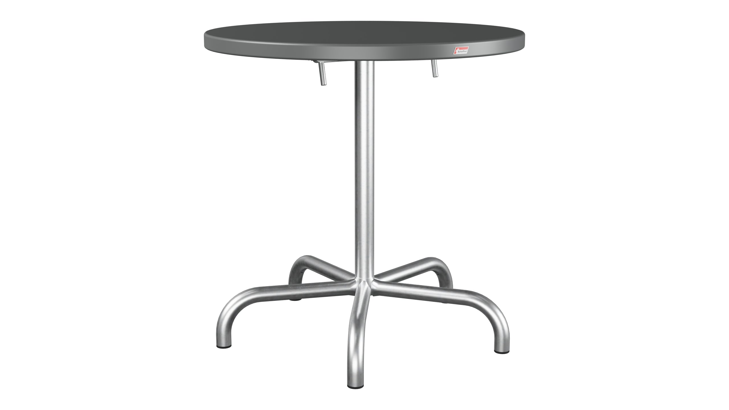 Säntis Metall-Gartentisch ø72 klappbar in Graphit präsentiert im Onlineshop von KAQTU Design AG. Gartentisch ist von Schaffner