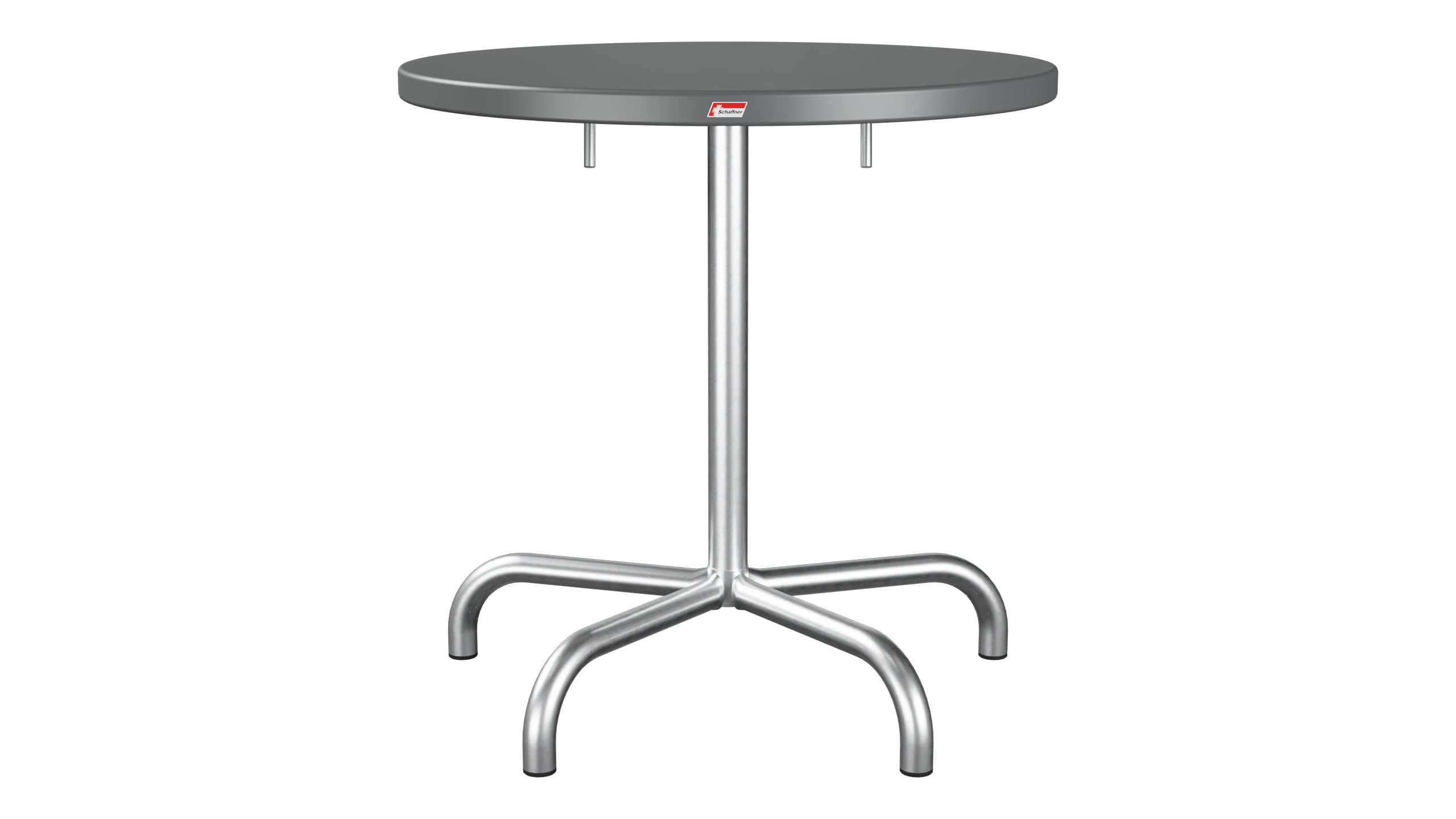 Säntis Metall-Gartentisch ø72 klappbar in Graphit präsentiert im Onlineshop von KAQTU Design AG. Gartentisch ist von Schaffner