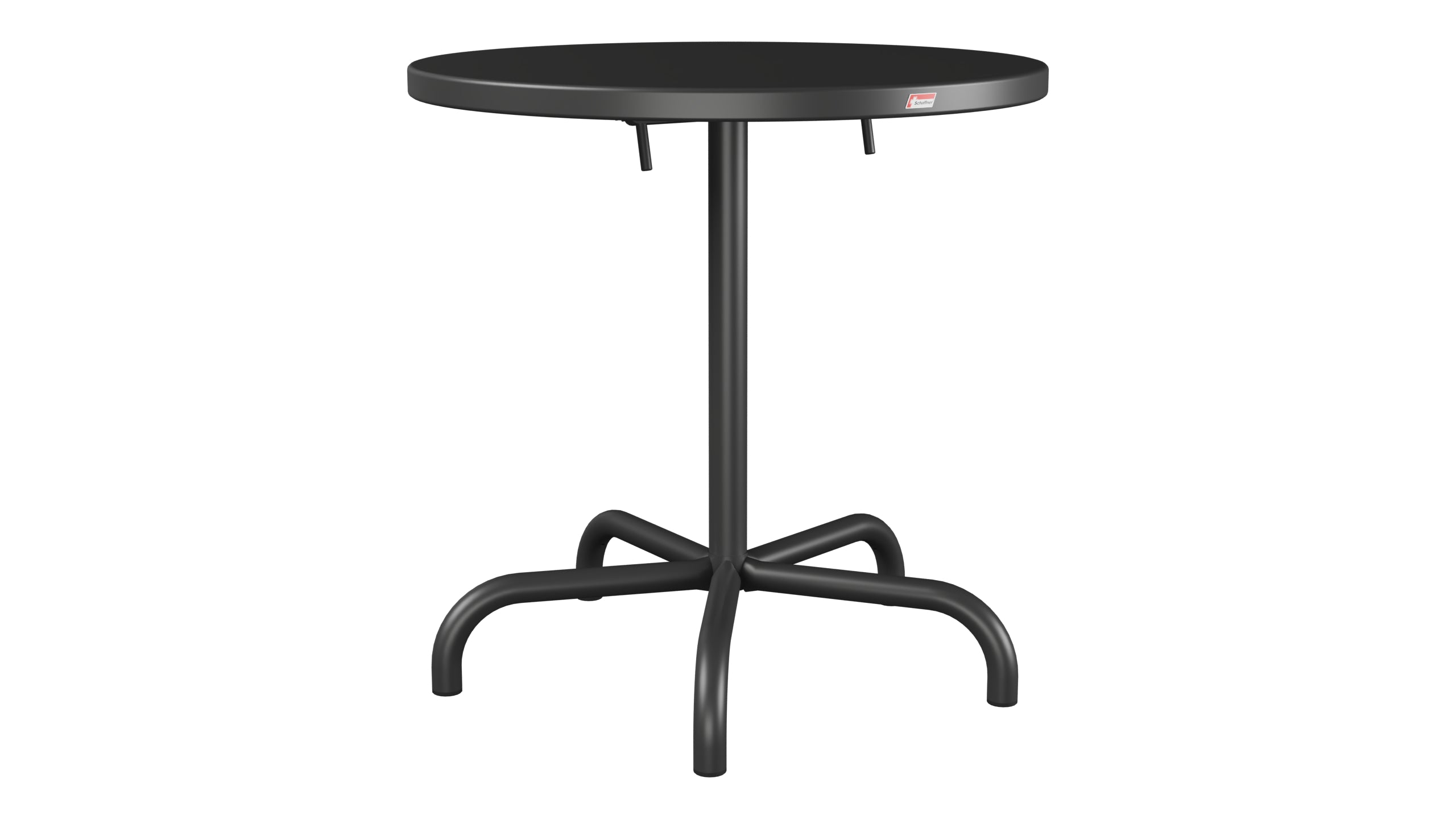 Säntis Metall-Gartentisch ø72 klappbar in Anthrazit präsentiert im Onlineshop von KAQTU Design AG. Gartentisch ist von Schaffner