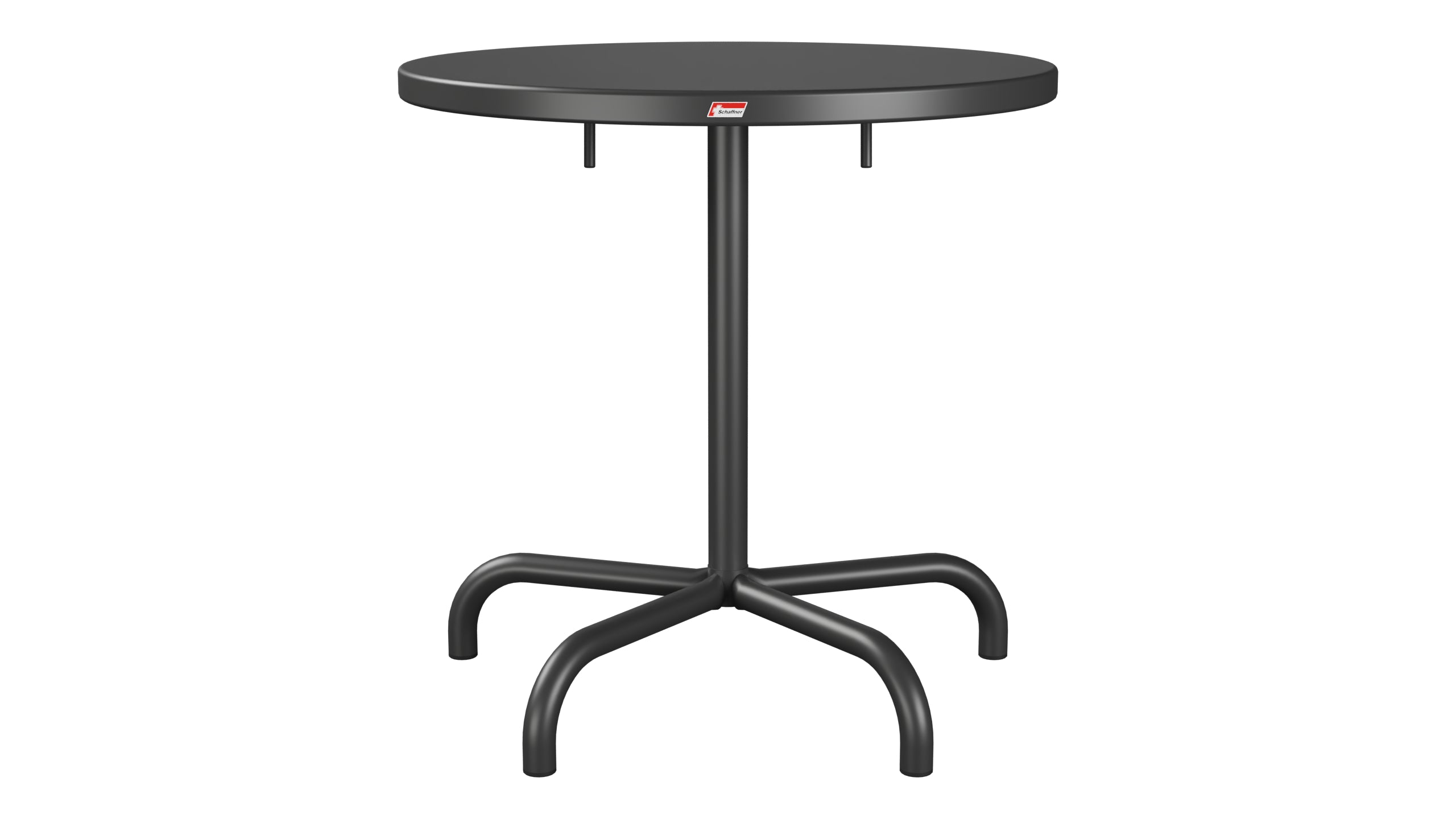 Säntis Metall-Gartentisch ø72 klappbar in Anthrazit präsentiert im Onlineshop von KAQTU Design AG. Gartentisch ist von Schaffner
