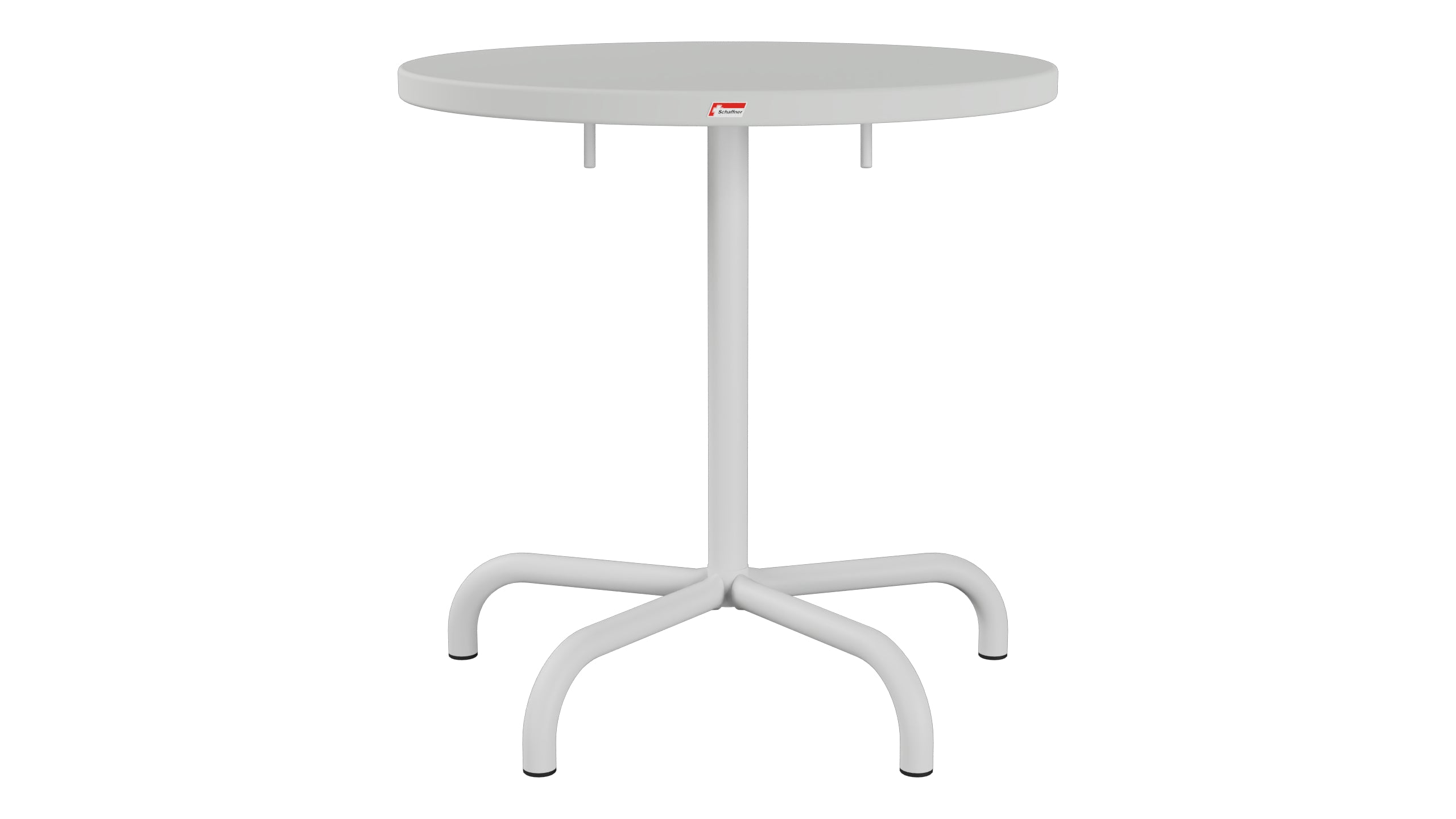 Säntis Metall-Gartentisch ø72 klappbar in Alusilber präsentiert im Onlineshop von KAQTU Design AG. Gartentisch ist von Schaffner