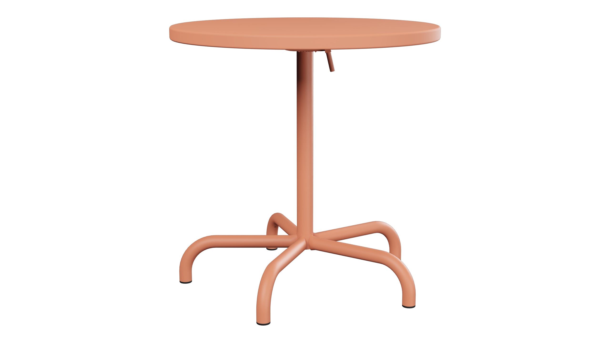 Säntis Metall-Gartentisch ø72 klappbar in Pastellterracotta präsentiert im Onlineshop von KAQTU Design AG. Gartentisch ist von Schaffner
