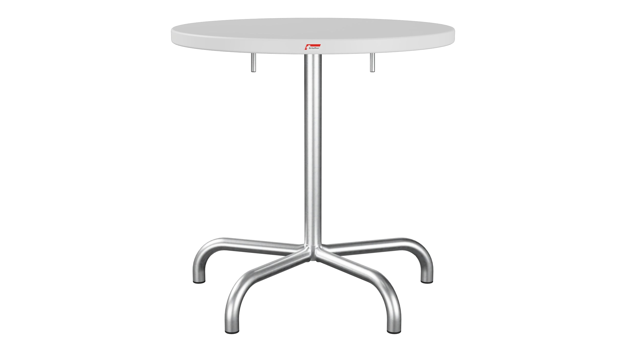 Säntis Metall-Gartentisch ø72 klappbar in Weiss präsentiert im Onlineshop von KAQTU Design AG. Gartentisch ist von Schaffner