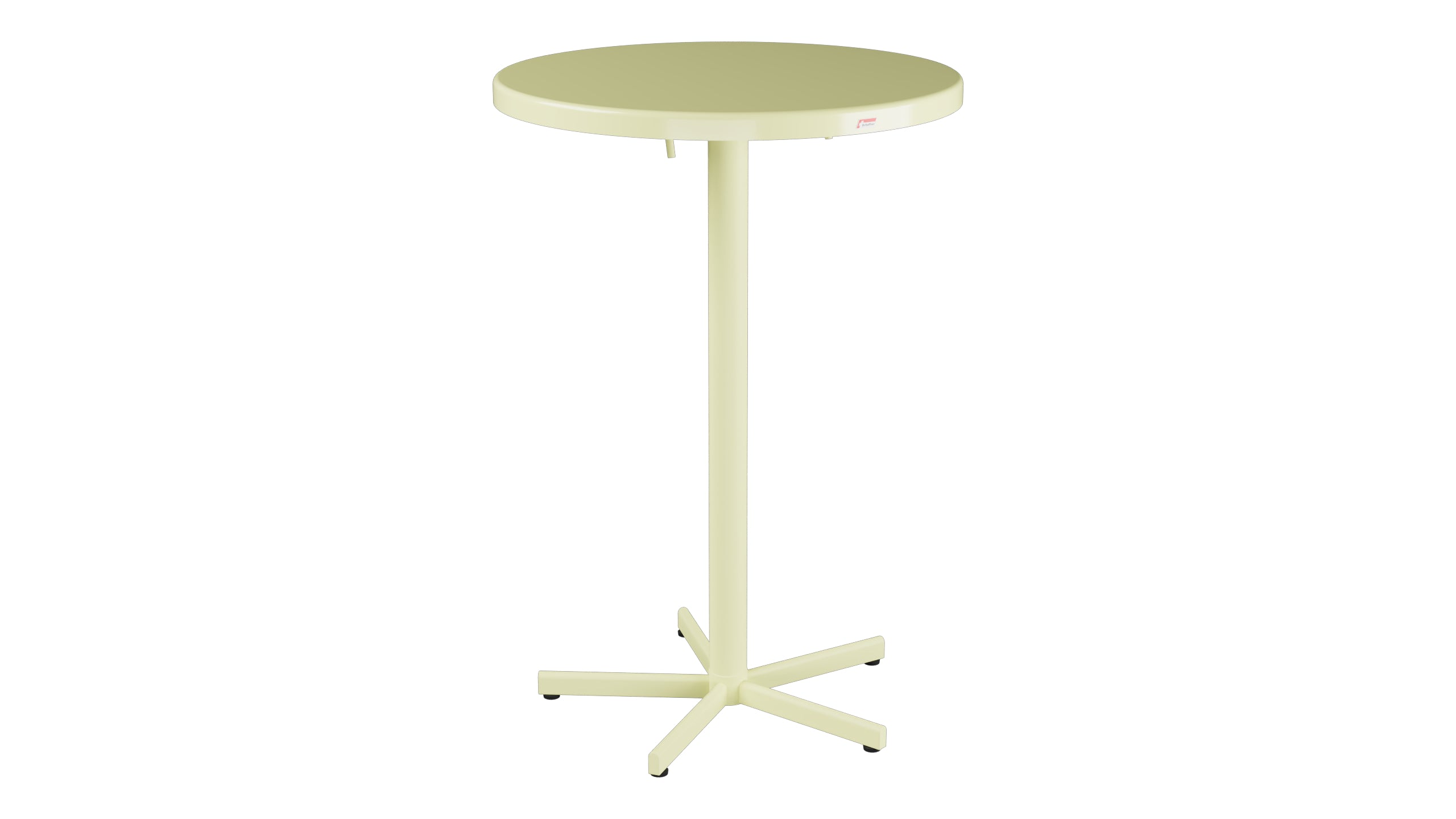 Bodensee Glasfaser-Stehtisch Outdoor  ø75 / 110 klappbar in Buchsbaumgelb präsentiert im Onlineshop von KAQTU Design AG. Hochtisch Outdoor ist von Schaffner